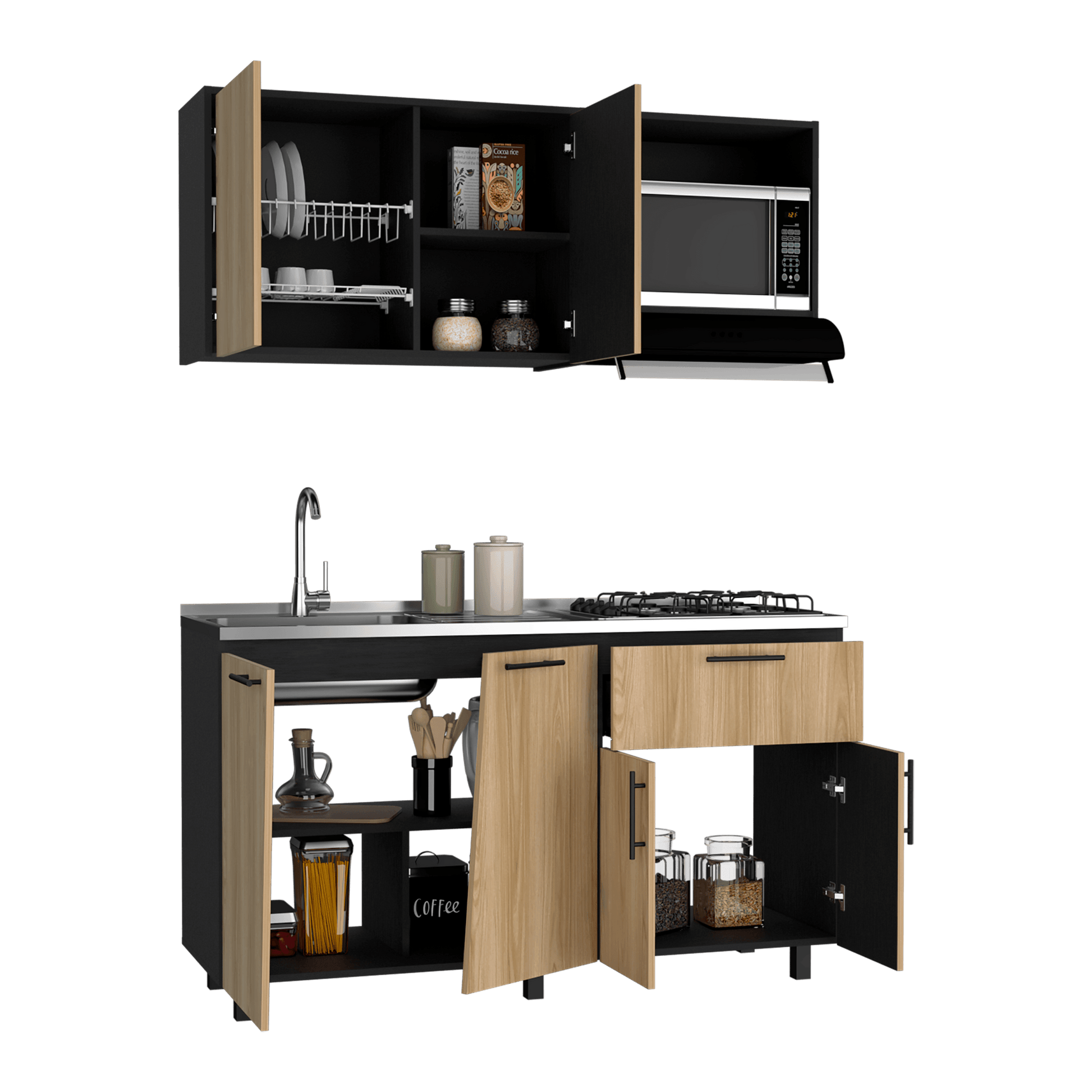 Cocina 1.50 Emilia Izq Rta Wengue Fresno Wengue