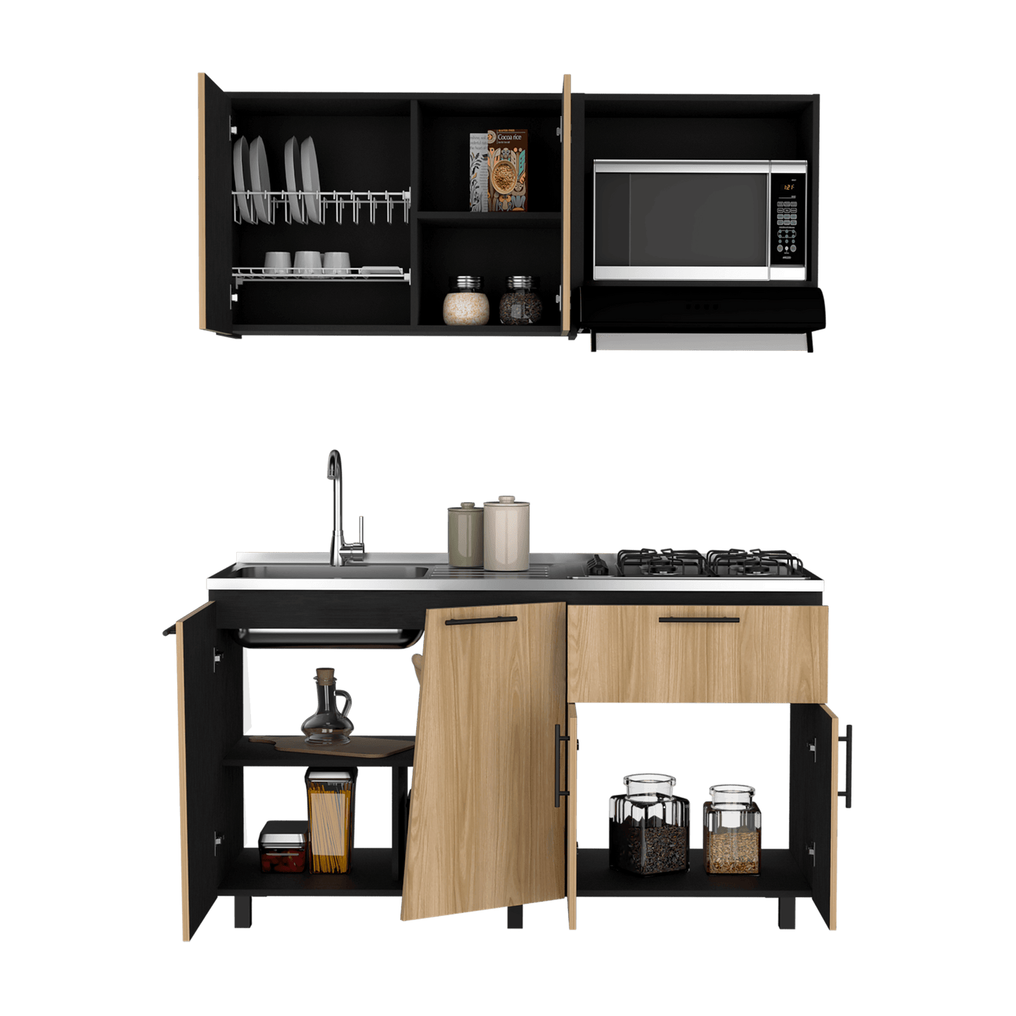Cocina 1.50 Emilia Izq Rta Wengue Fresno Wengue