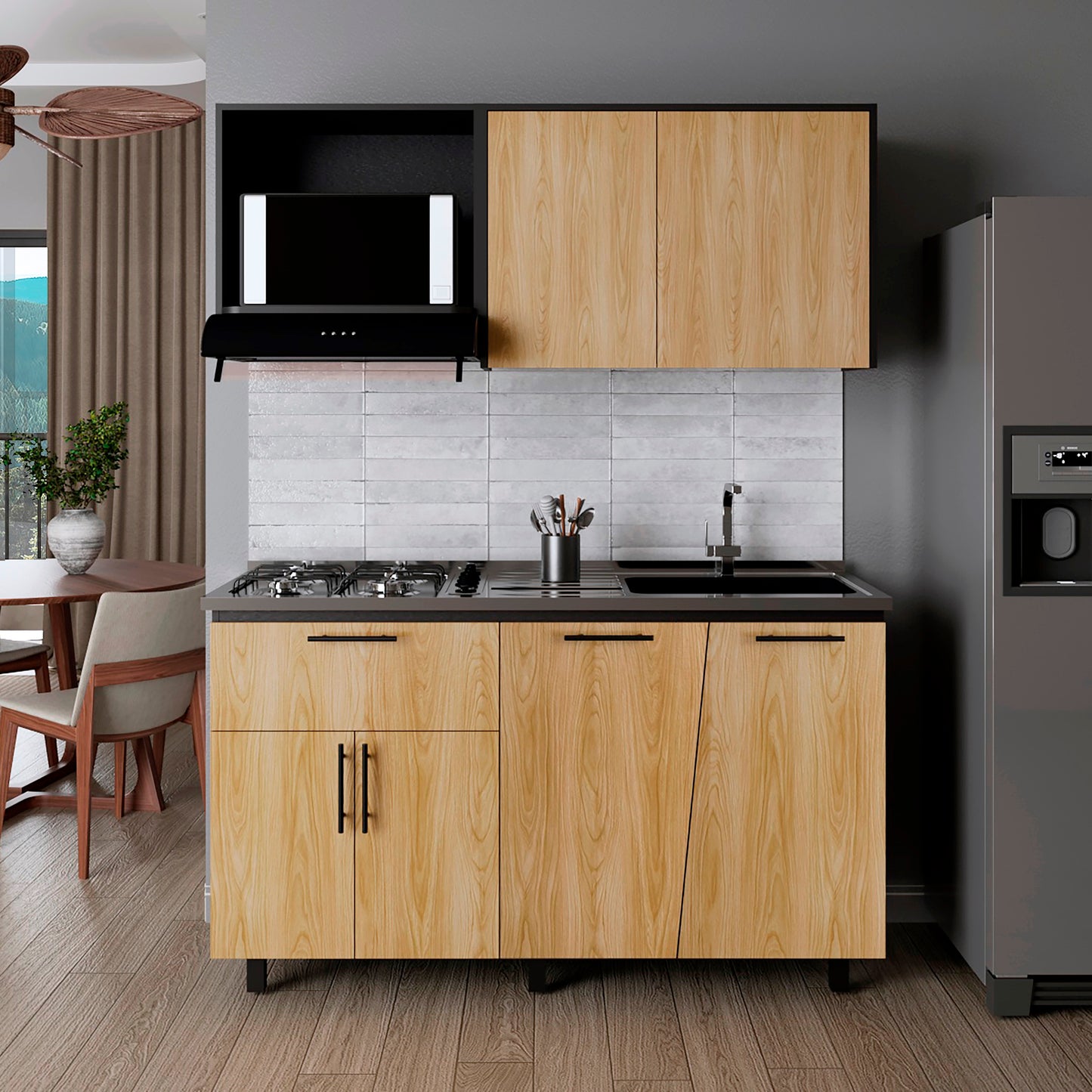 Cocina 1.50 Emilia Der Rta Wengue Fresno Wengue