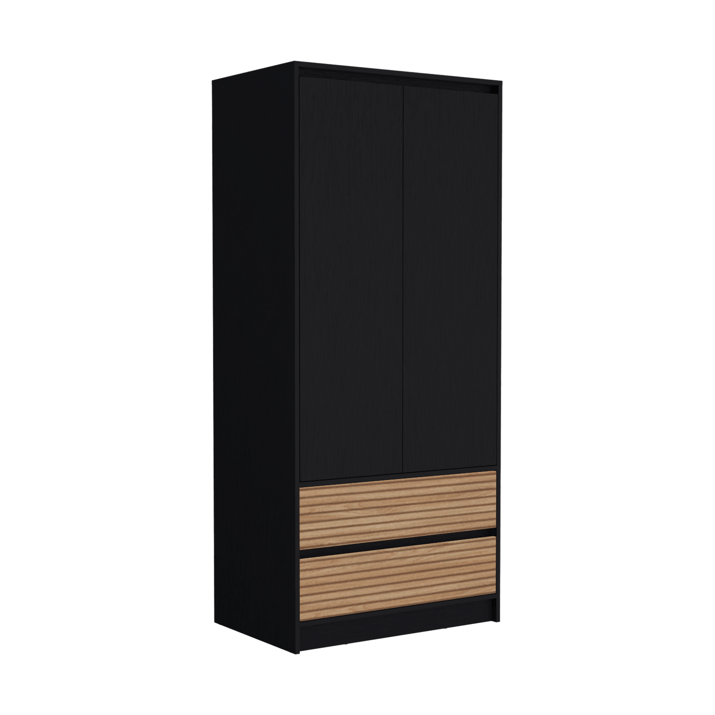 Closet 2 Puertas 2 Cajones Austin 180X80 Rta Wengue Lenno