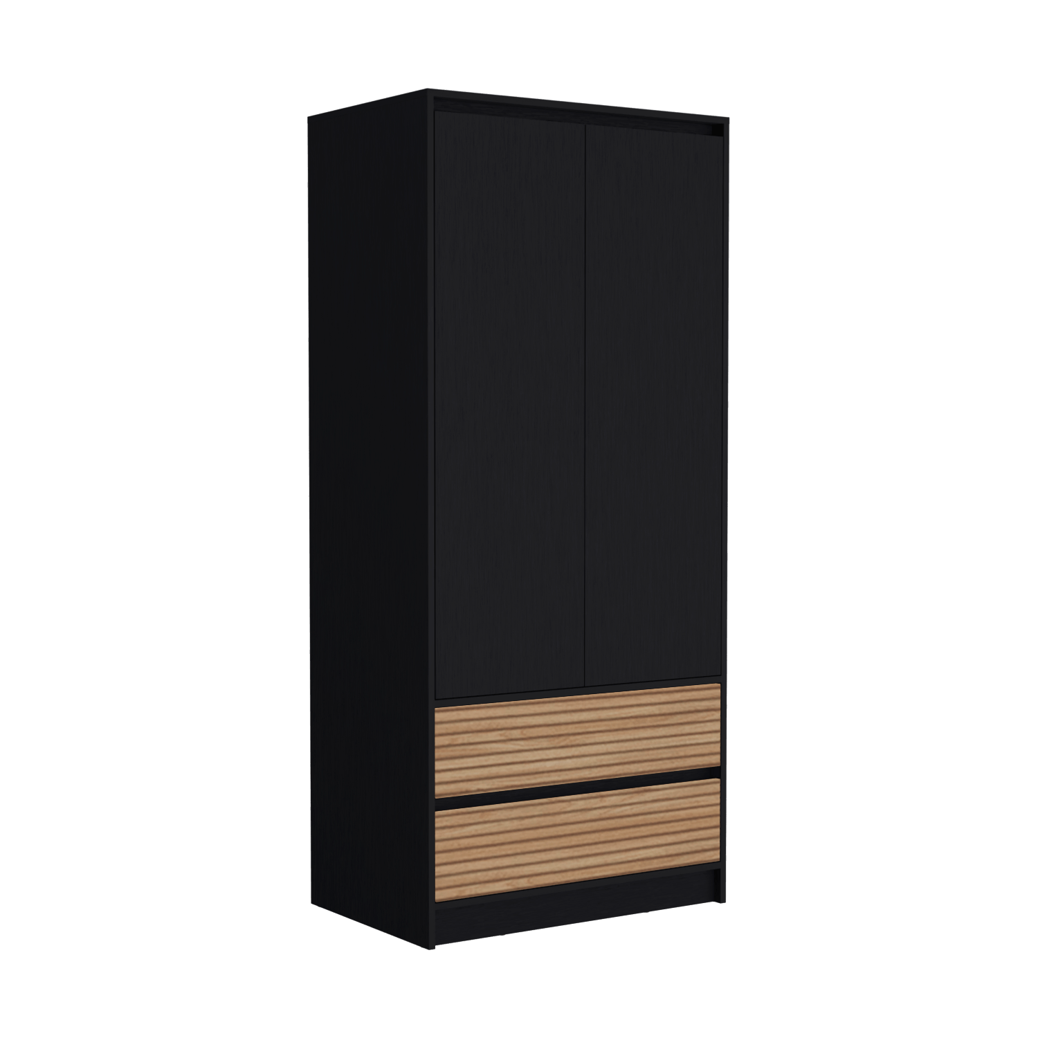 Closet 2 Puertas 2 Cajones Austin 180X80 Rta Wengue Lenno