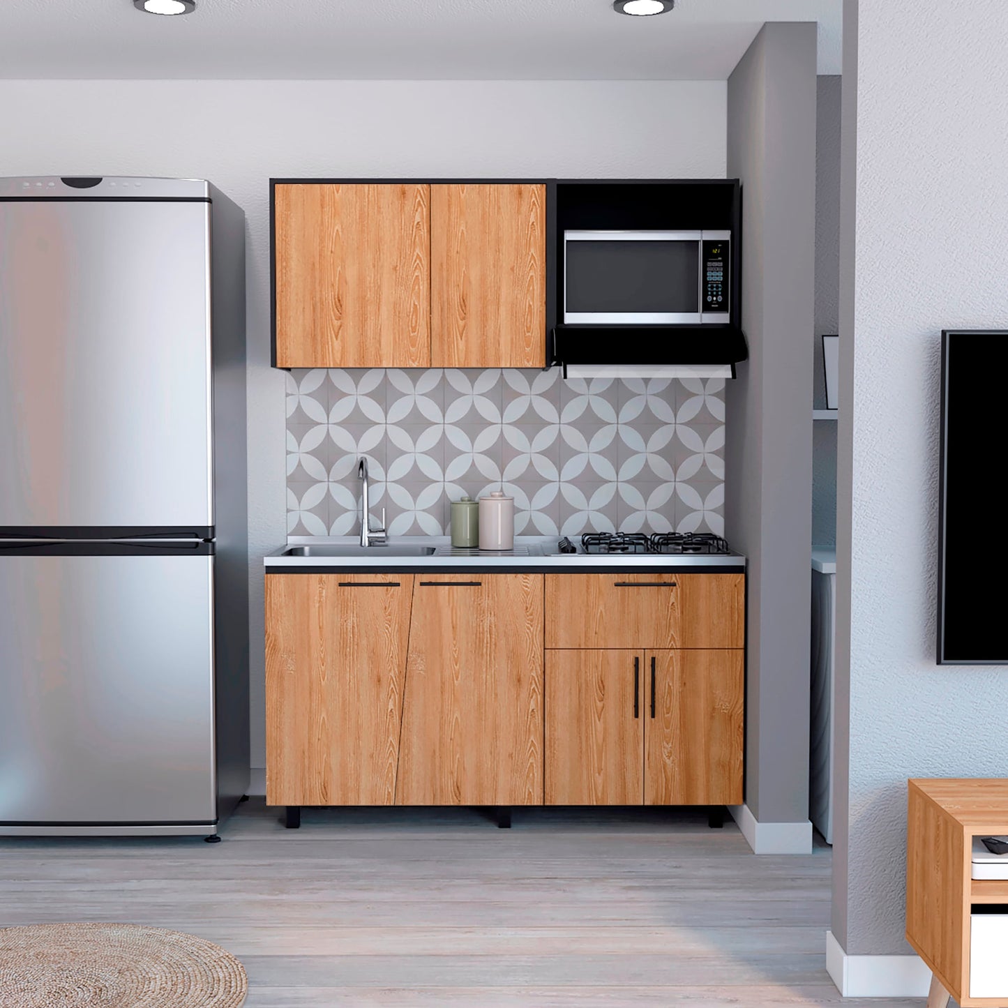 Cocina 150 Emilia Meson Izq Rta Wengue Miel
