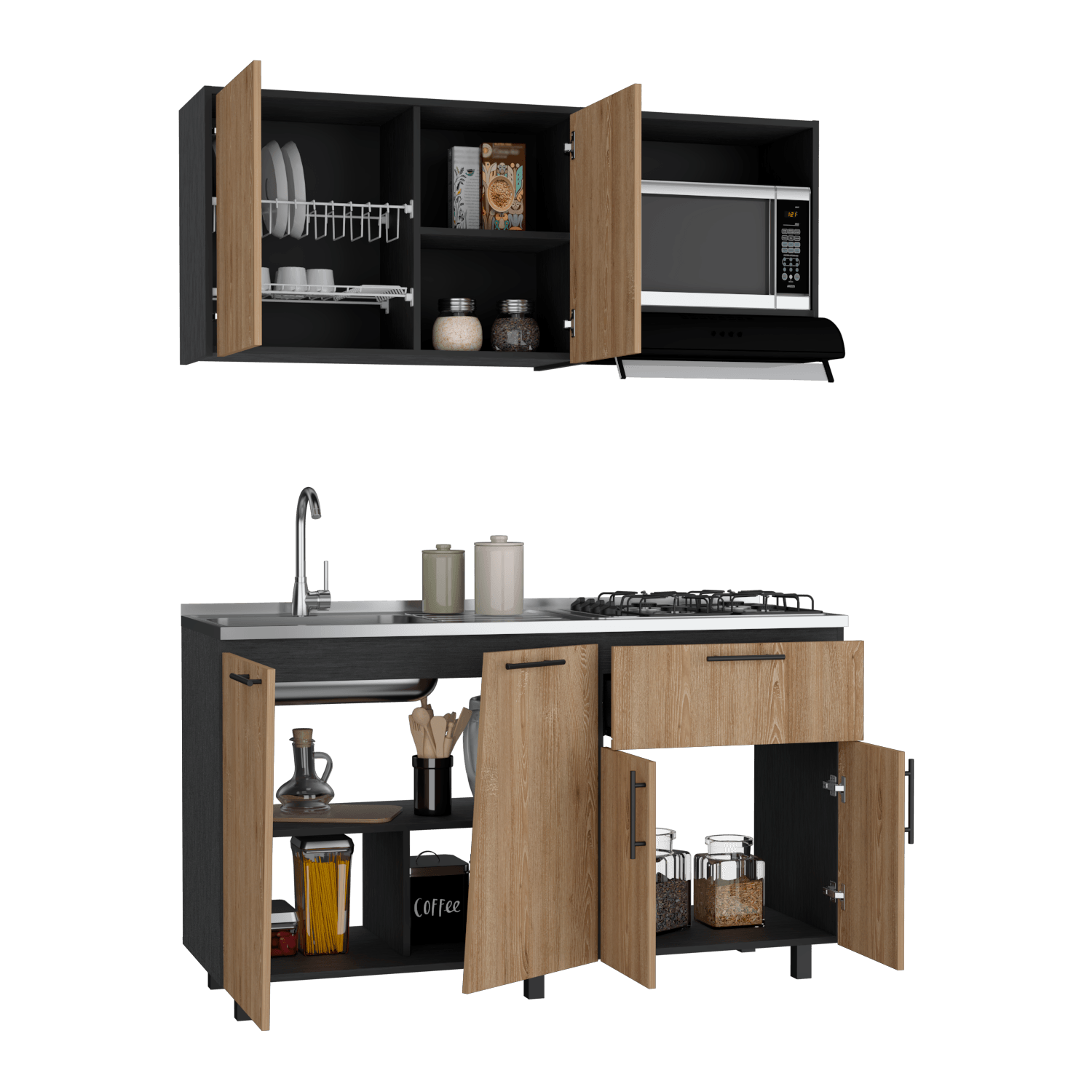 Cocina 150 Emilia Meson Izq Rta Wengue Miel