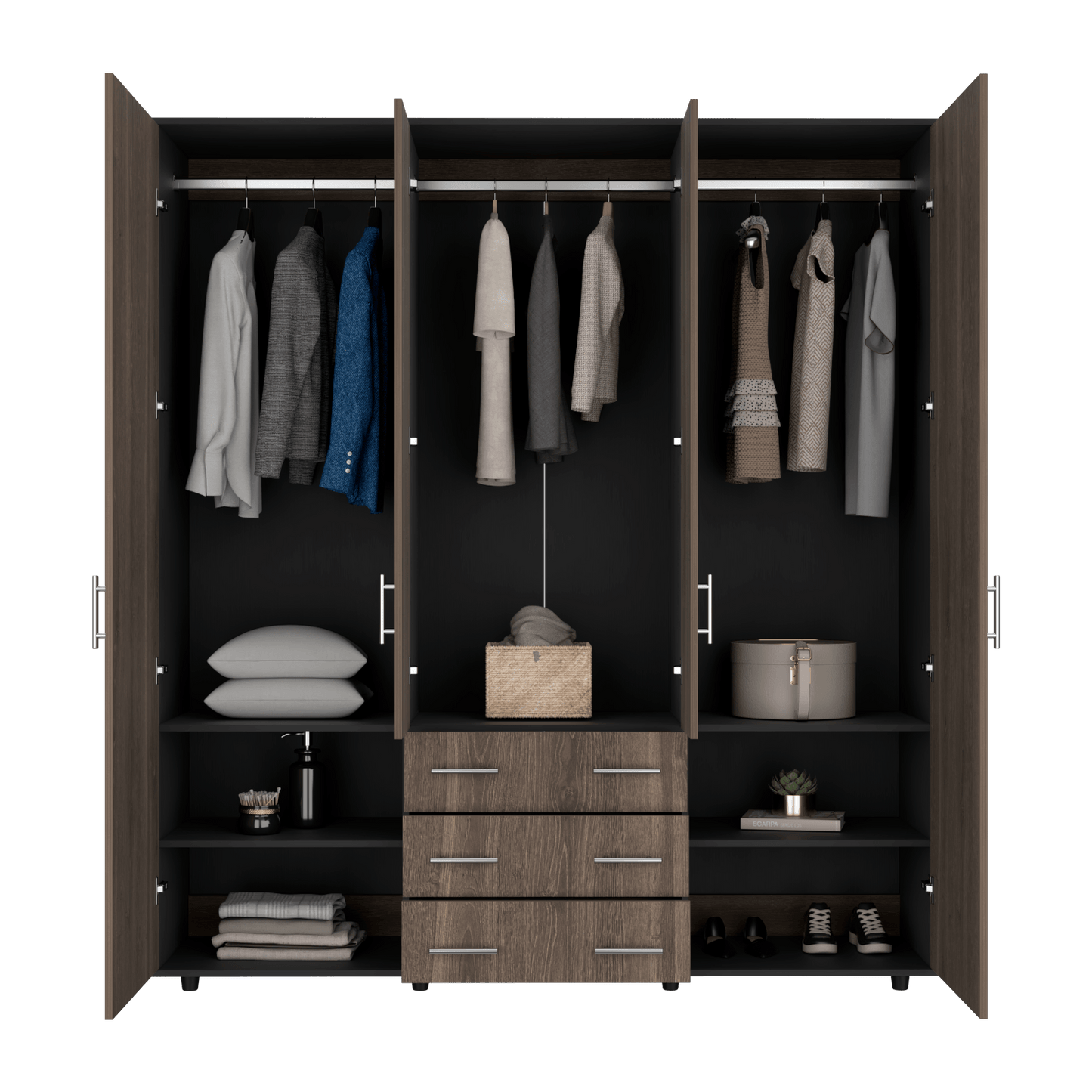 Closet 2.0 Fontan 200 X 180 X 48 Rta Wengue Milan