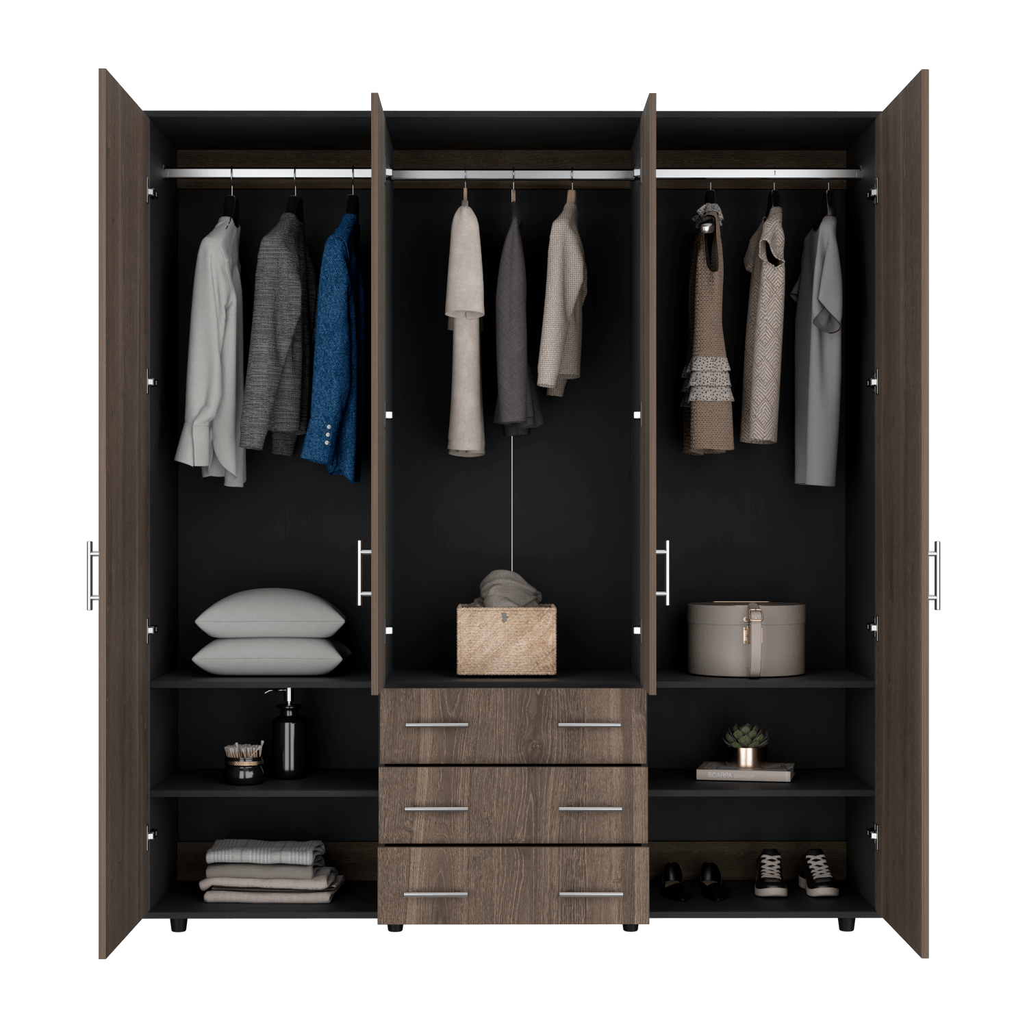 Closet 2.0 Fontan 200 X 180 X 48 Rta Wengue Milan