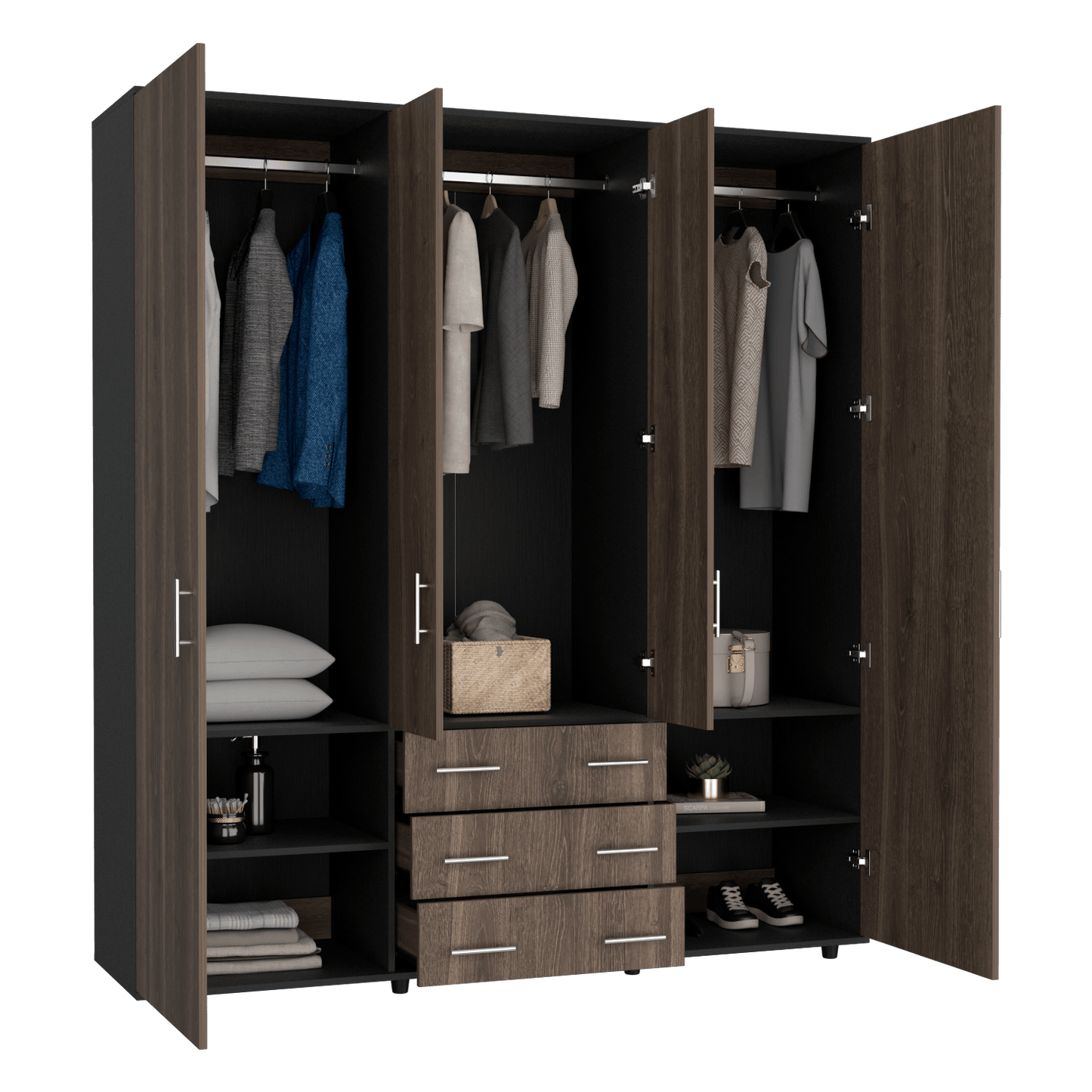 Closet 2.0 Fontan 200 X 180 X 48 Rta Wengue Milan