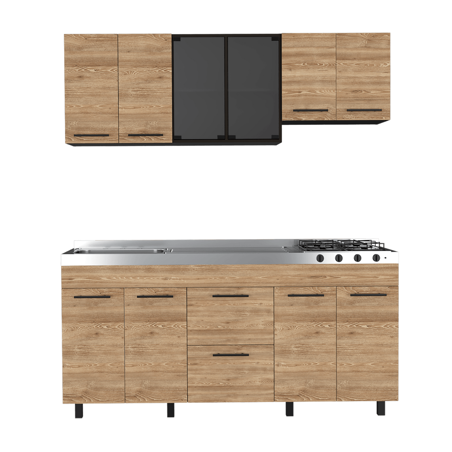 Cocina De 180 Luna Rta Wengue + Miel