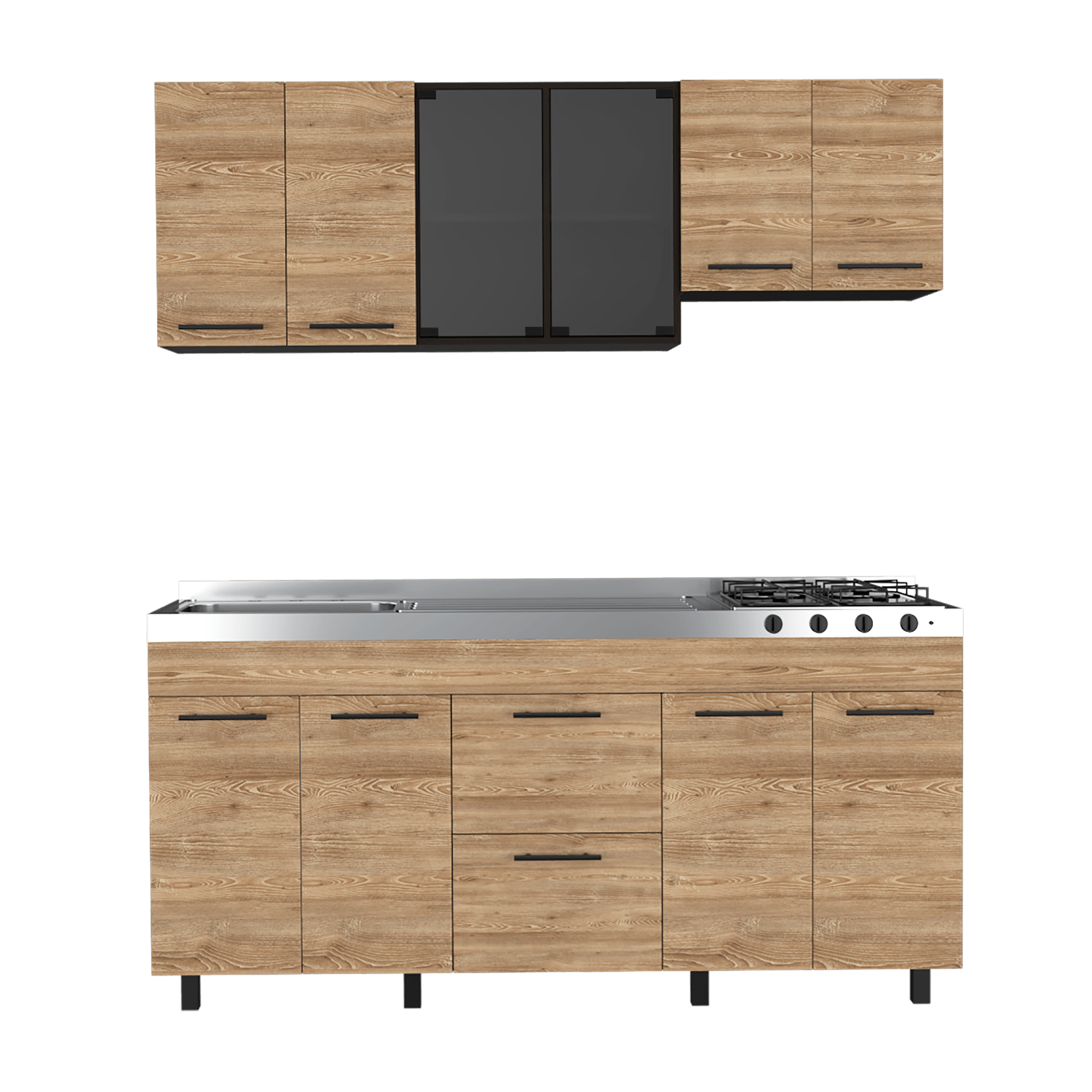 Cocina De 180 Luna Rta Wengue + Miel