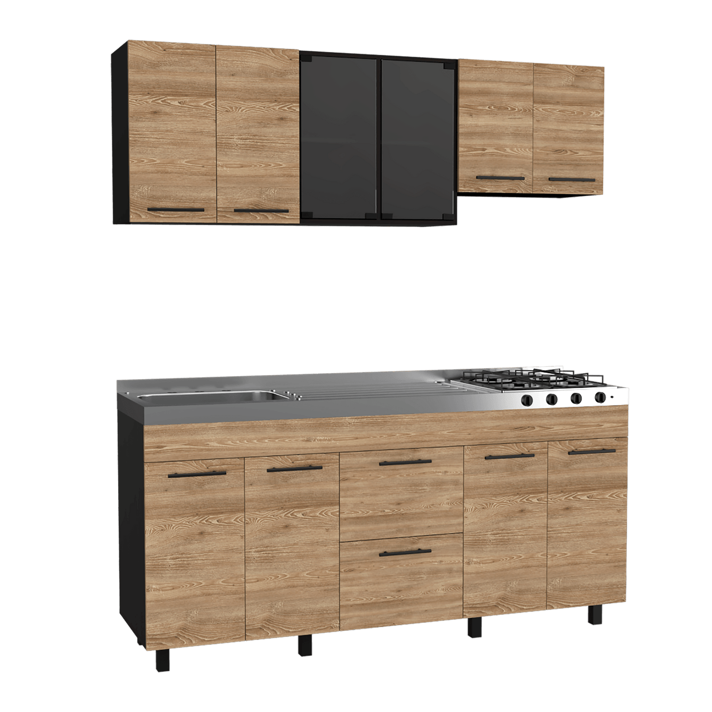 Cocina De 180 Luna Rta Wengue + Miel