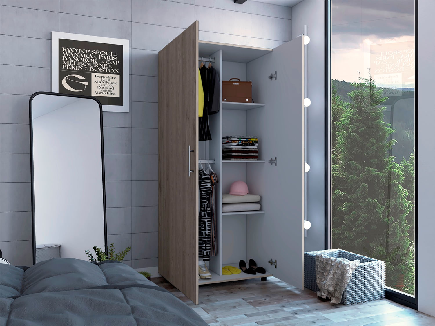 Closet Tera 180 X 80 X 48 Rta Bardolino Blanco