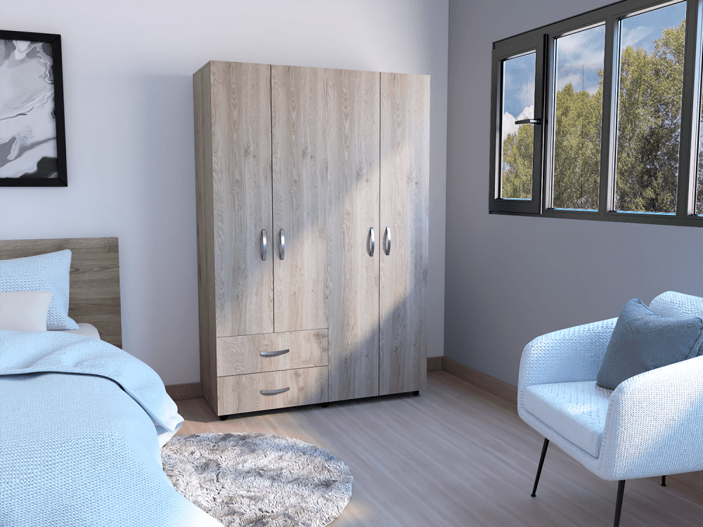 Closet Ankora Basic 180 X 120 X 47 Rta Bardolino Blanco