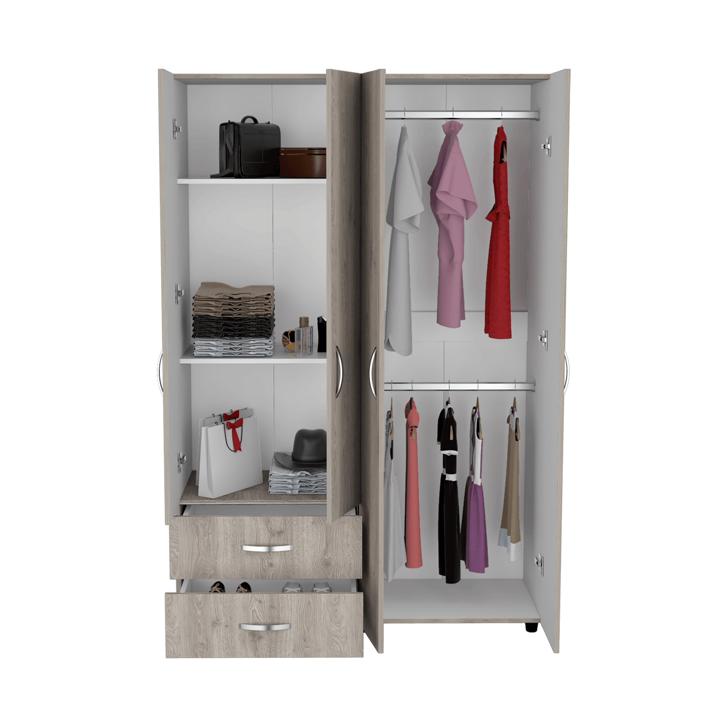 Closet Ankora Basic 180 X 120 X 47 Rta Bardolino Blanco