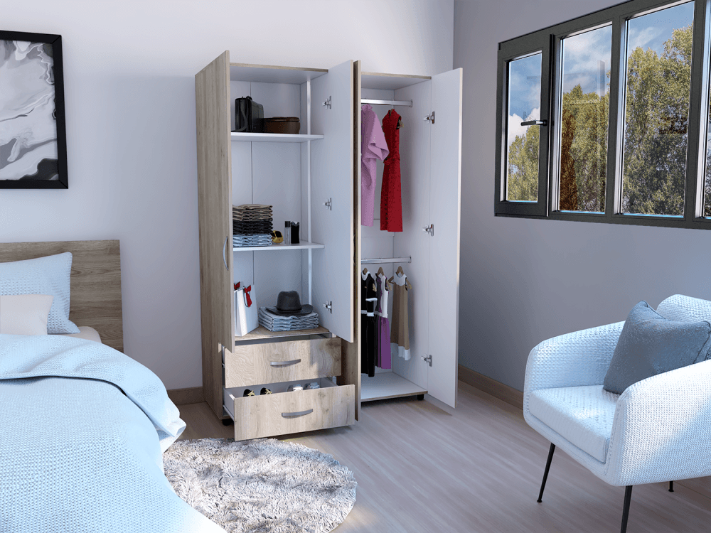 Closet Ankora Basic 180 X 120 X 47 Rta Bardolino Blanco