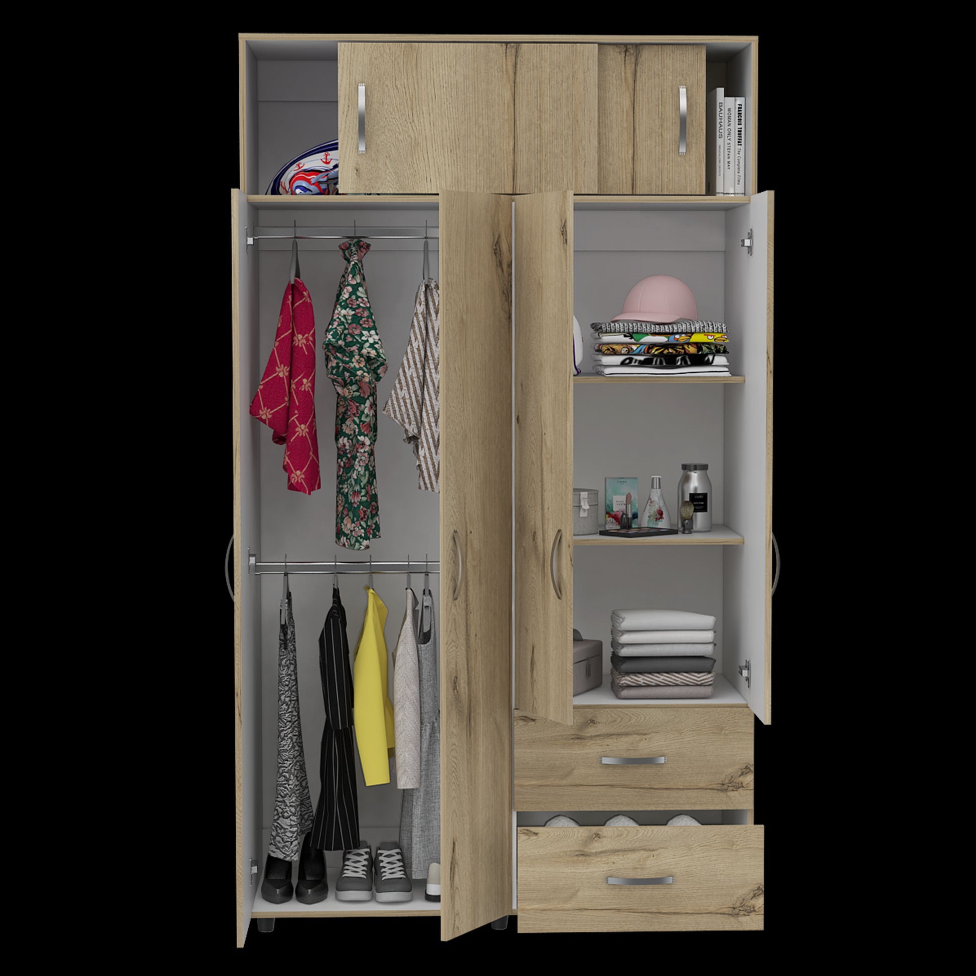 Closet Bologna 210 X 120 X 50 Rta Duna + Blanco