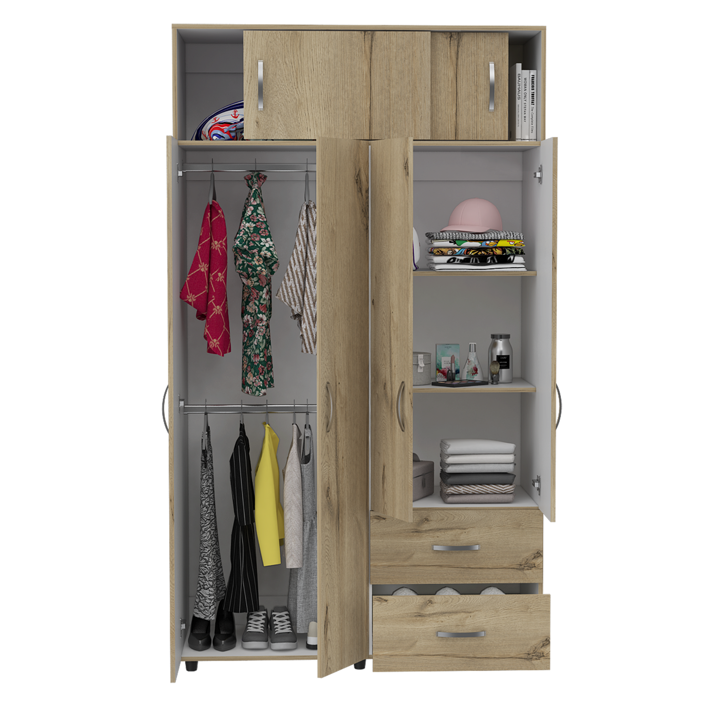 Closet Bologna 210 X 120 X 50 Rta Duna + Blanco N/A