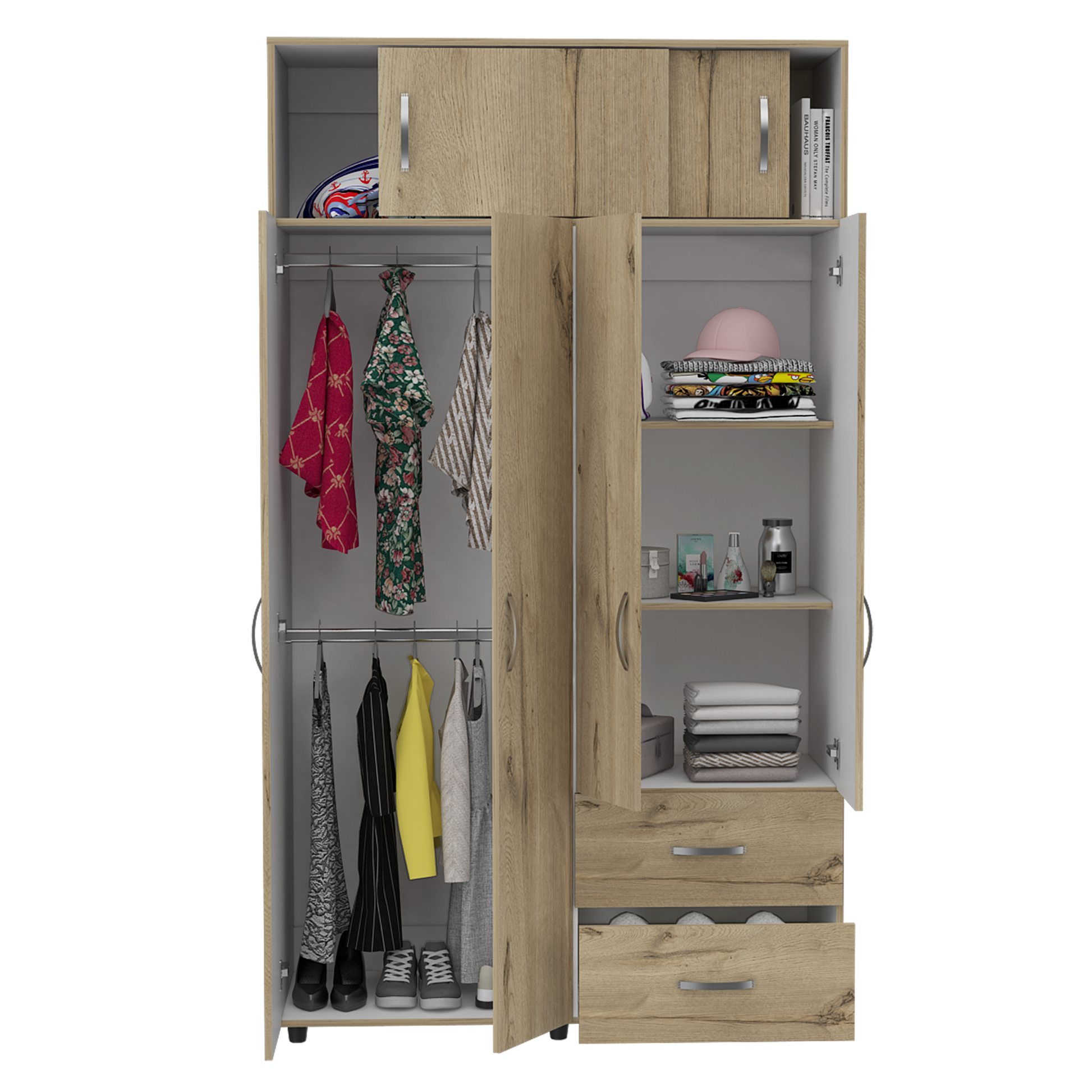 Closet Bologna 210 X 120 X 50 Rta Duna + Blanco N/A