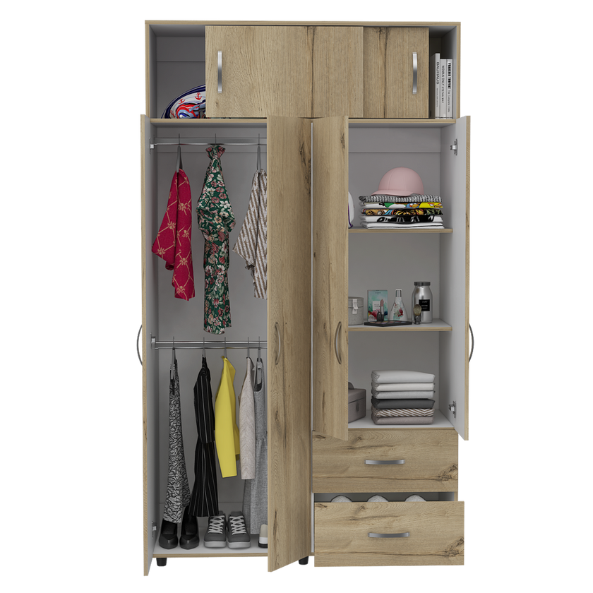 Closet Bologna 210 X 120 X 50 Rta Duna + Blanco N/A