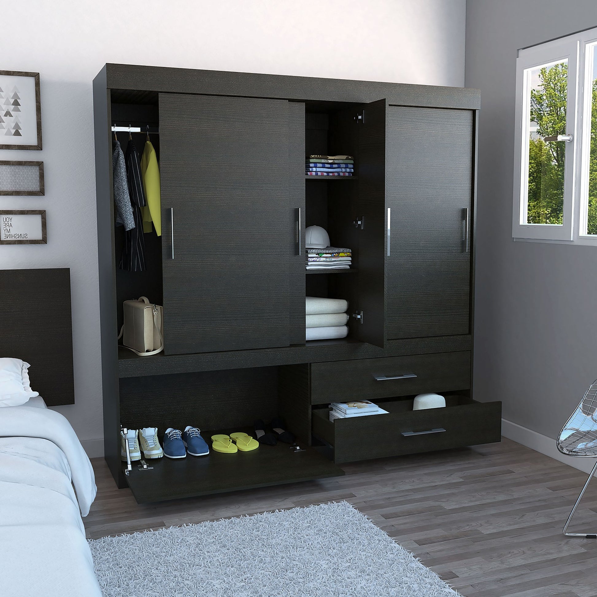 Closet Allegro 180 X 180 X 48 Rta Wengue