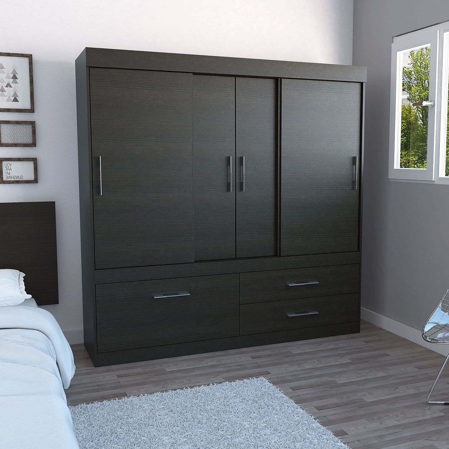 Closet Allegro 180 X 180 X 48 Rta Wengue