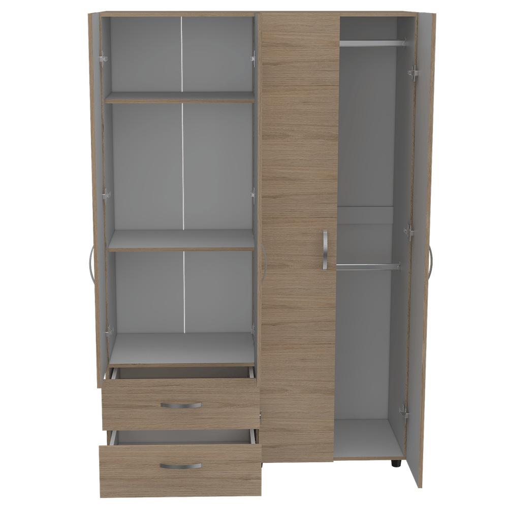 Closet Ankora Basic 180 X 120 X 47 Rta Rovere + Blanco