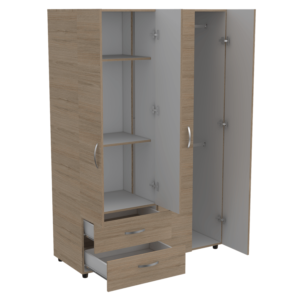 Closet Ankora Basic 180 X 120 X 47 Rta Rovere + Blanco