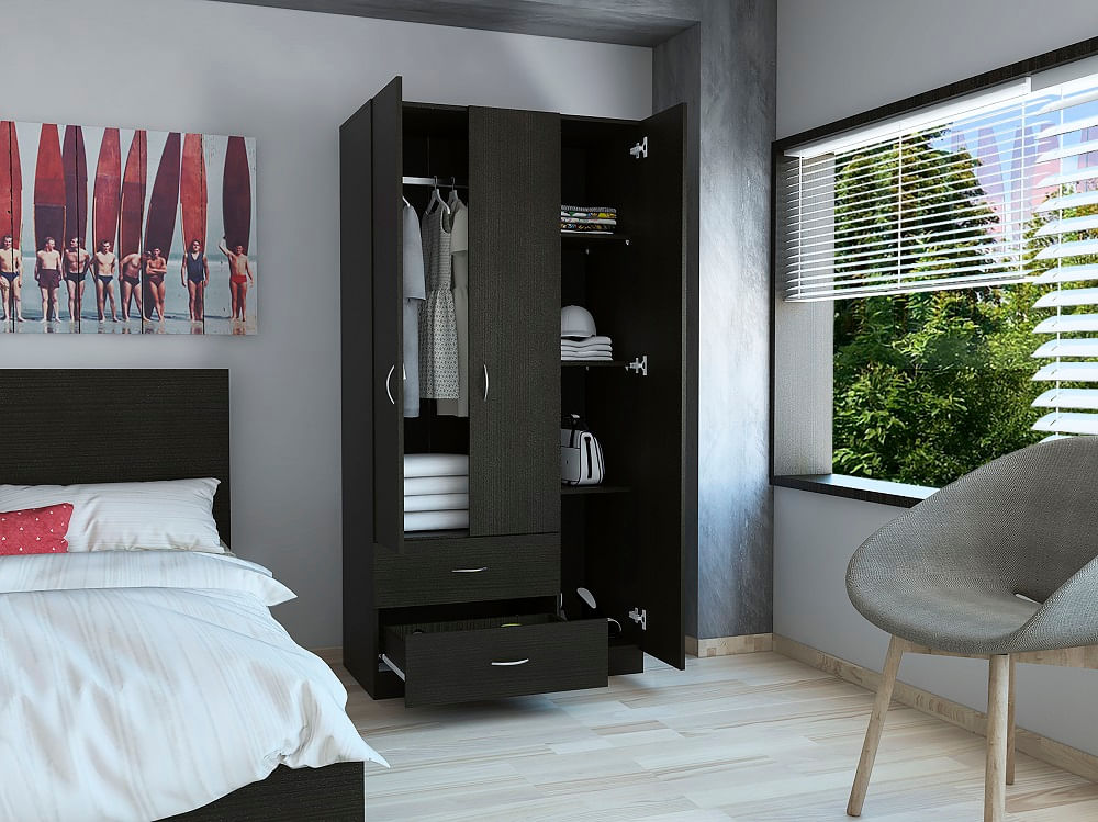 Closet Austral 3 Puertas Rta Wengue Zf