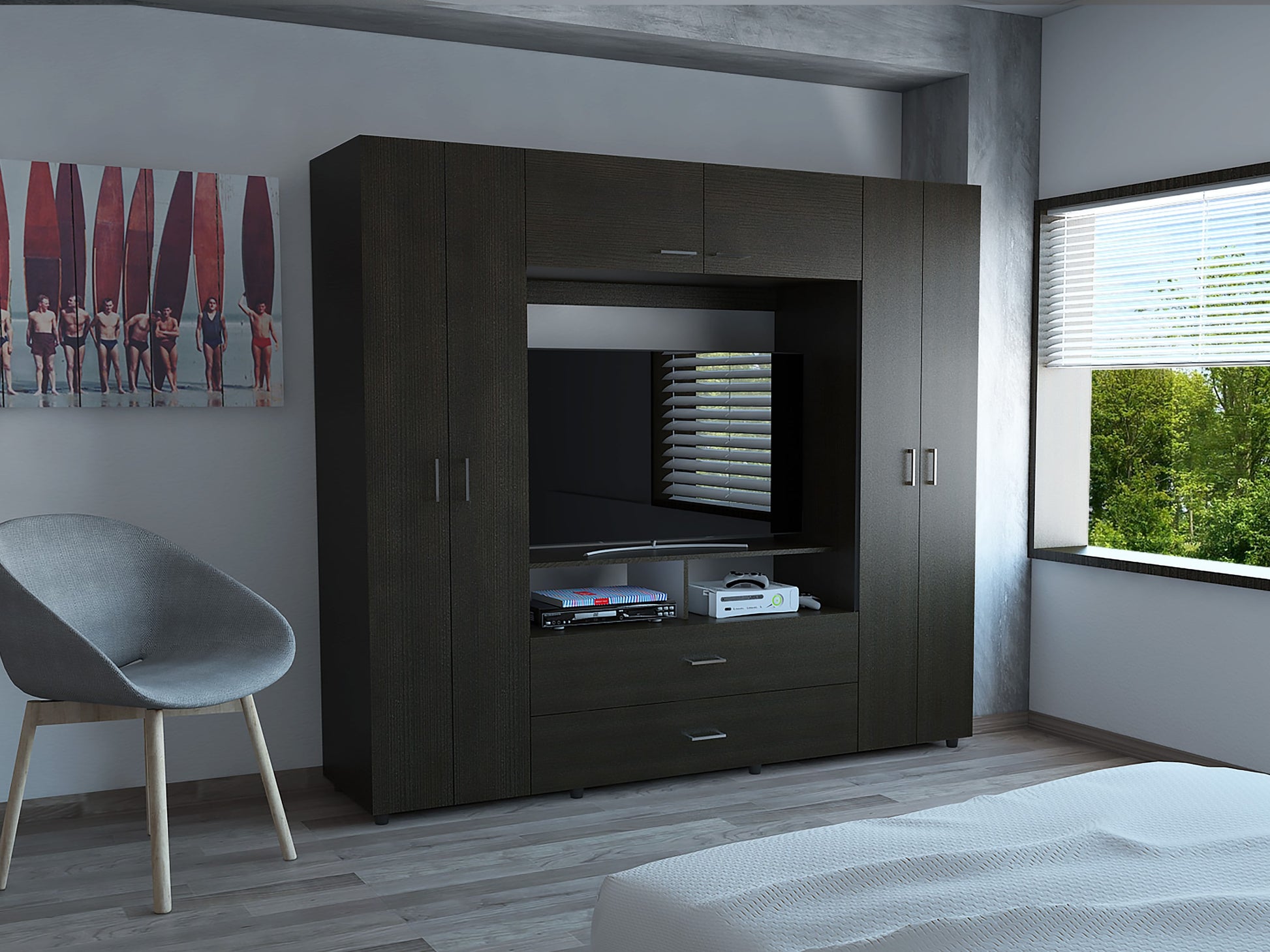 Closet Manila Z 200 X 198 X 50 Rta Wengue