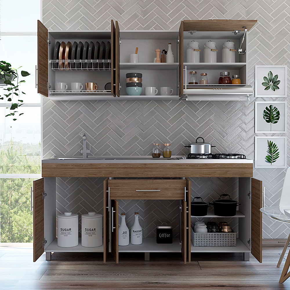 Cocina 180 Mariana Rta Blanco + Miel N/A