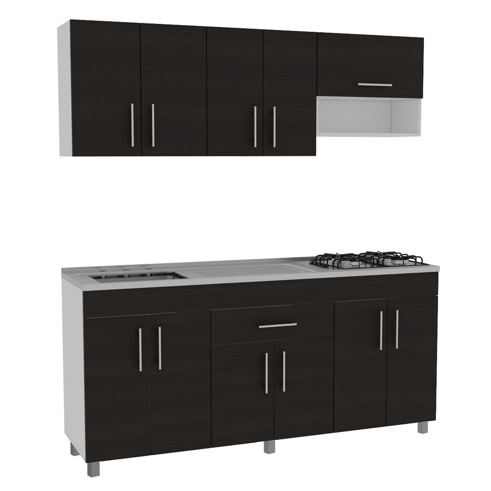Cocina 180 Mariana Rta Blanco + Wengue