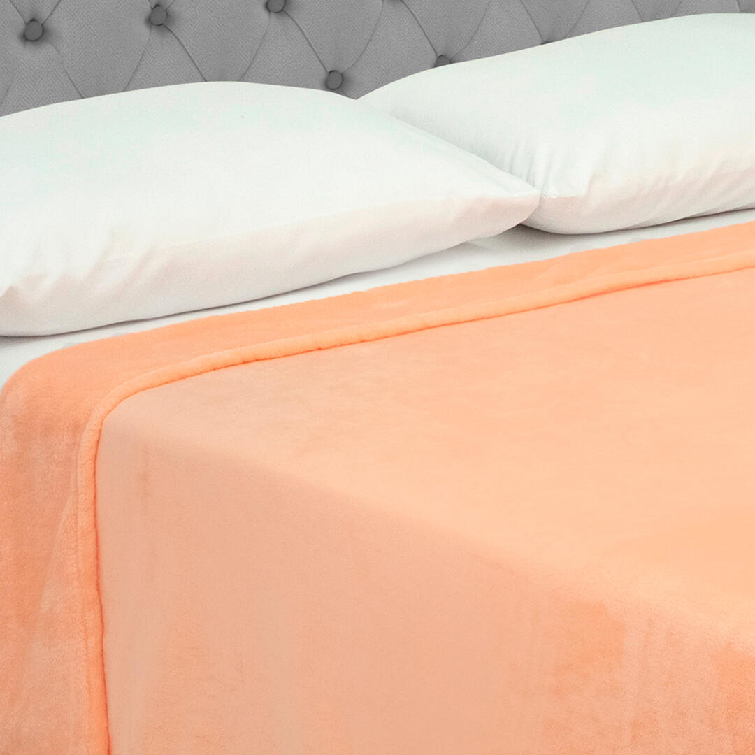 Cobija Piel Durazno Soft Naranja Suave