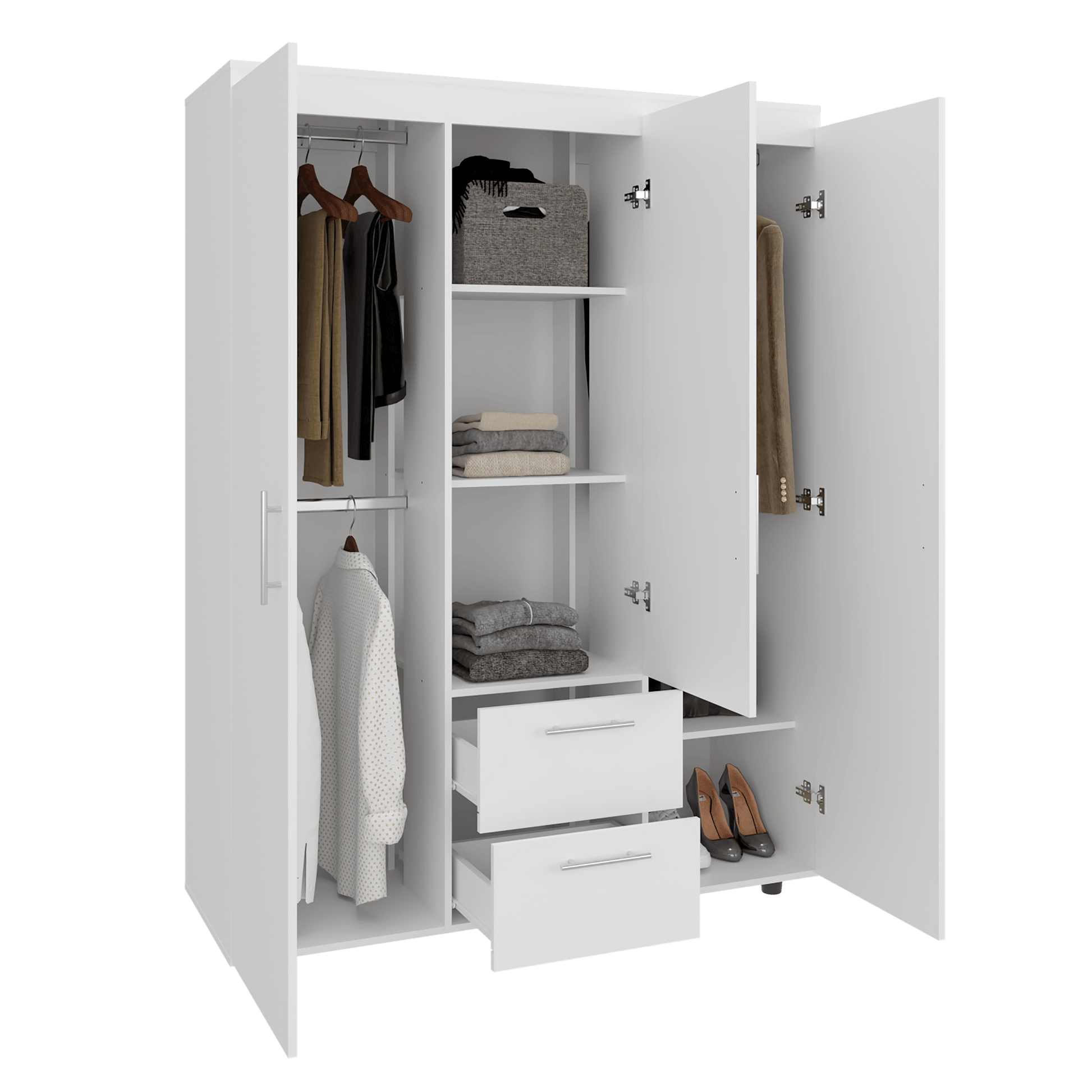 Closet Baru Lite 180X135X50 Rta Blanco