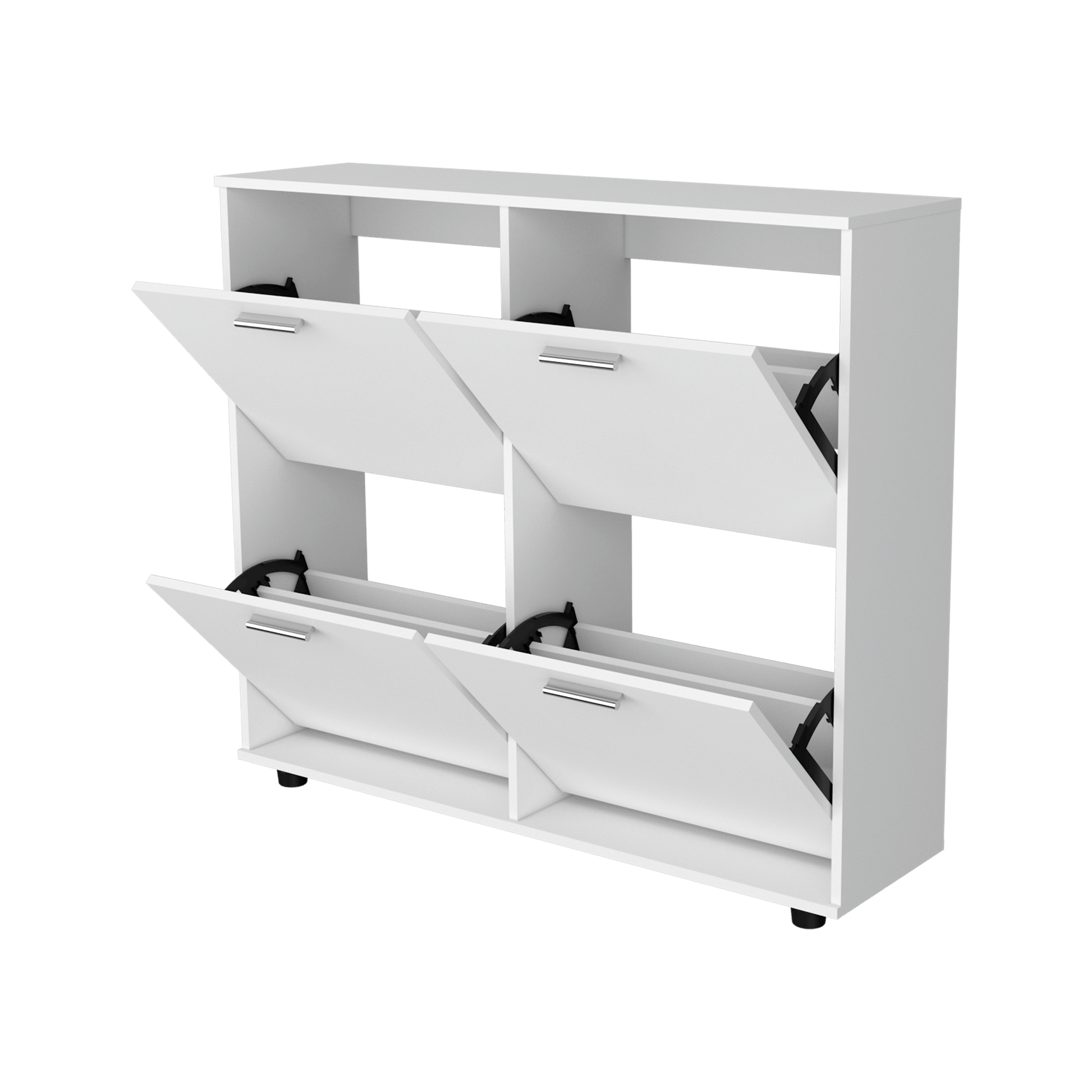 Zapatero 4 Puertas Opal 96X110X30 Rta Blanco Zf