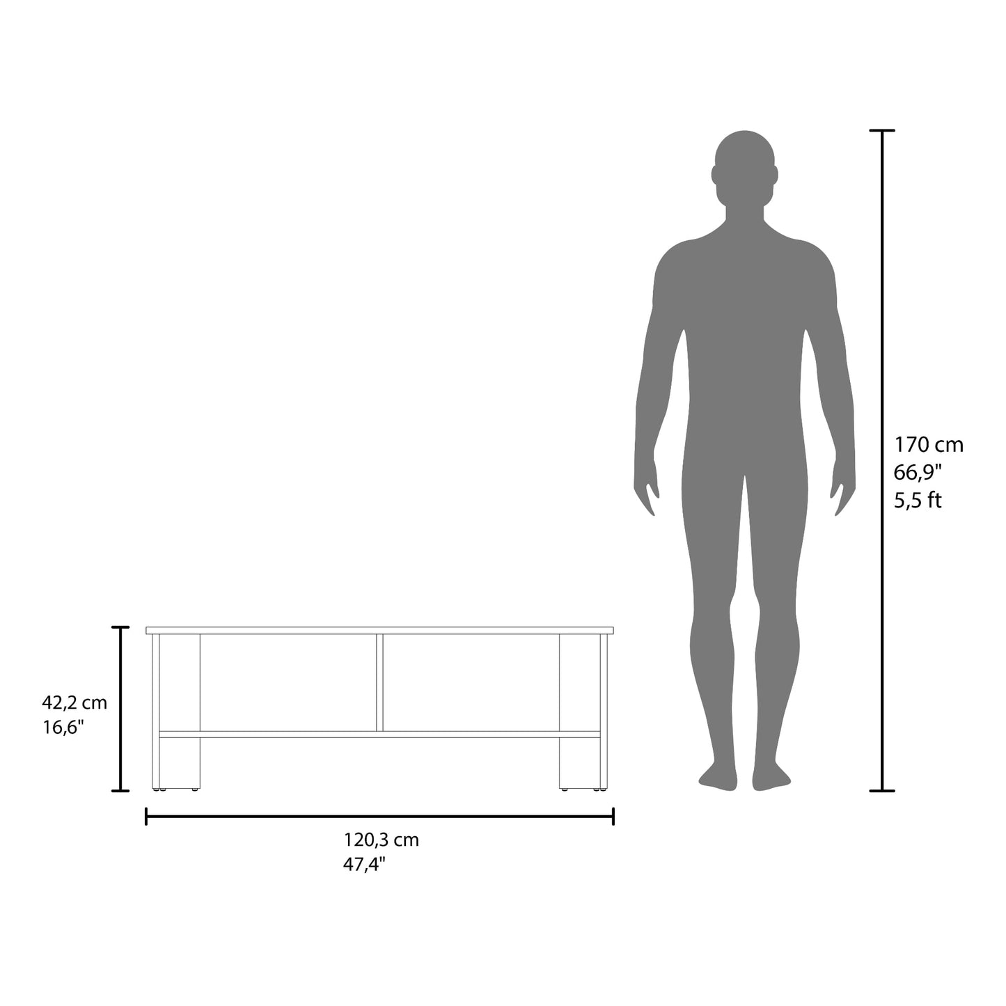 Mesa De Tv Navia Con Puerta 42X120X31 Rta Fresno Eu