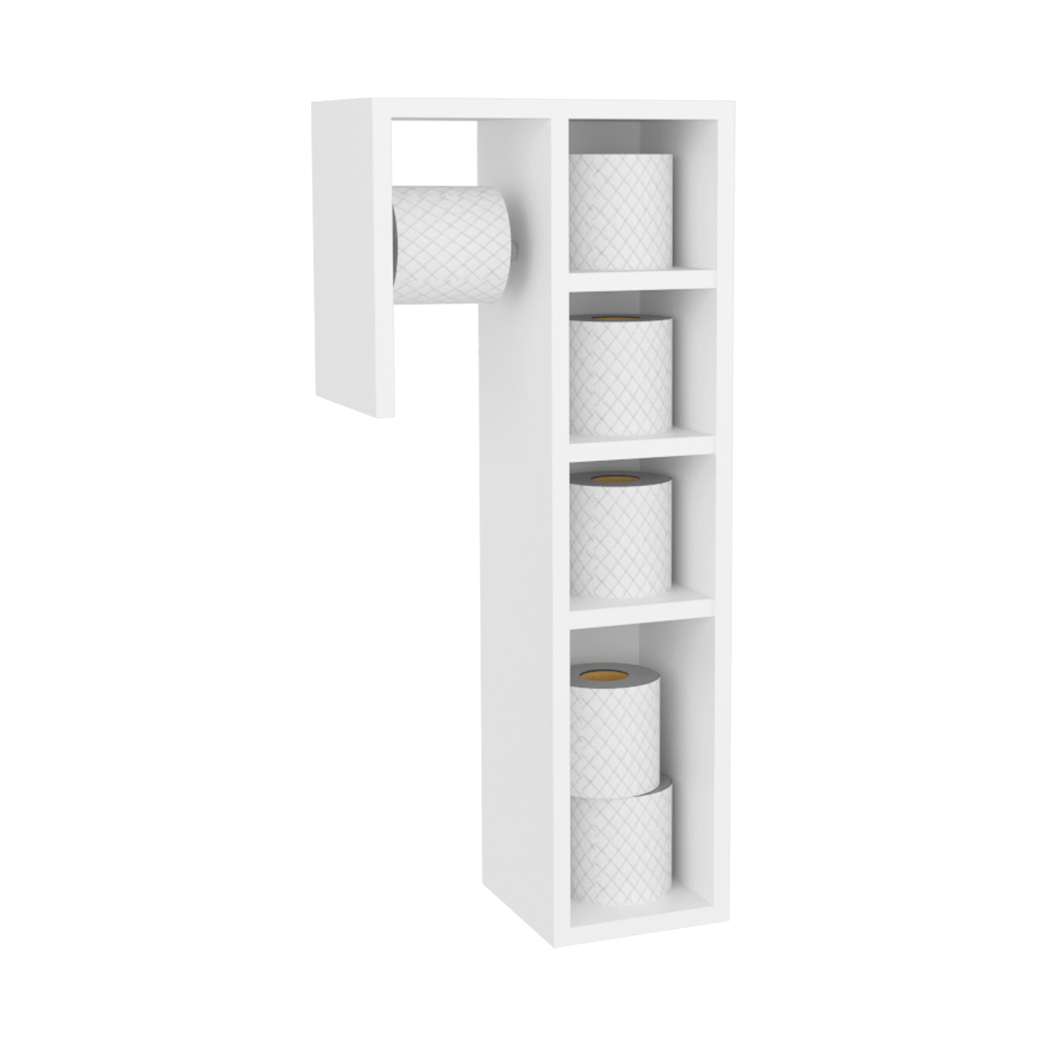 Gabinete Para Papel Higienico Toilet 70X31X17 Rta Blanco Zf