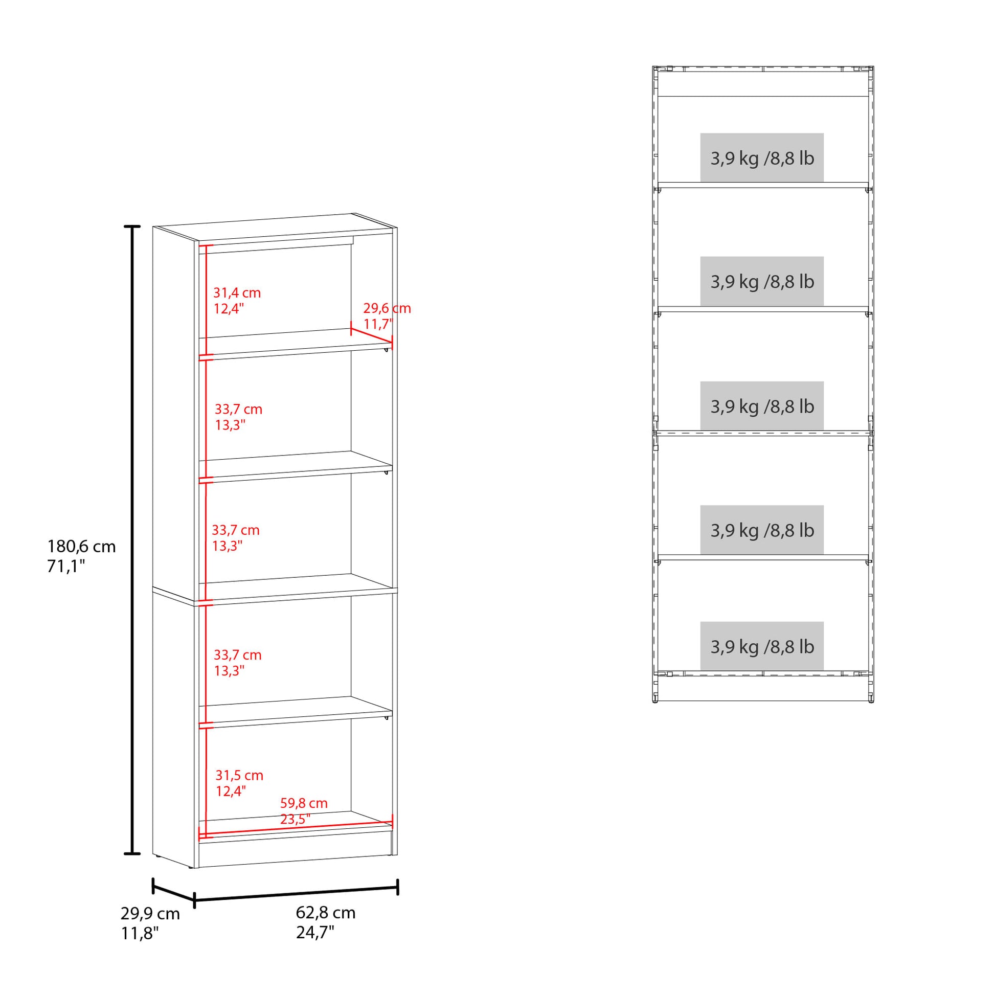 Estante Home E1 180X62X29 Rta Cartagena