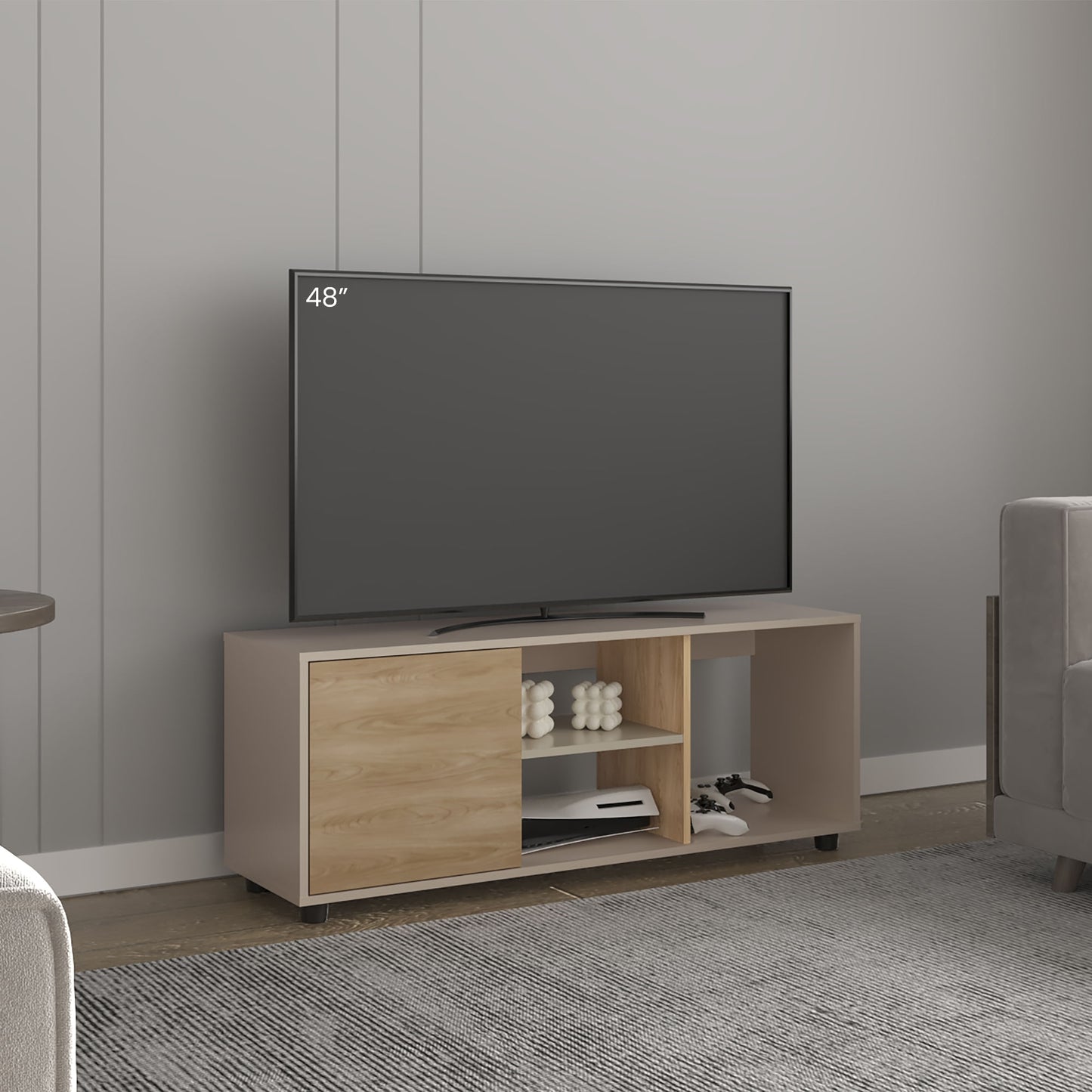 Rack De Tv Adel 46X120X34 Rta Capri Fresno Eu Zf