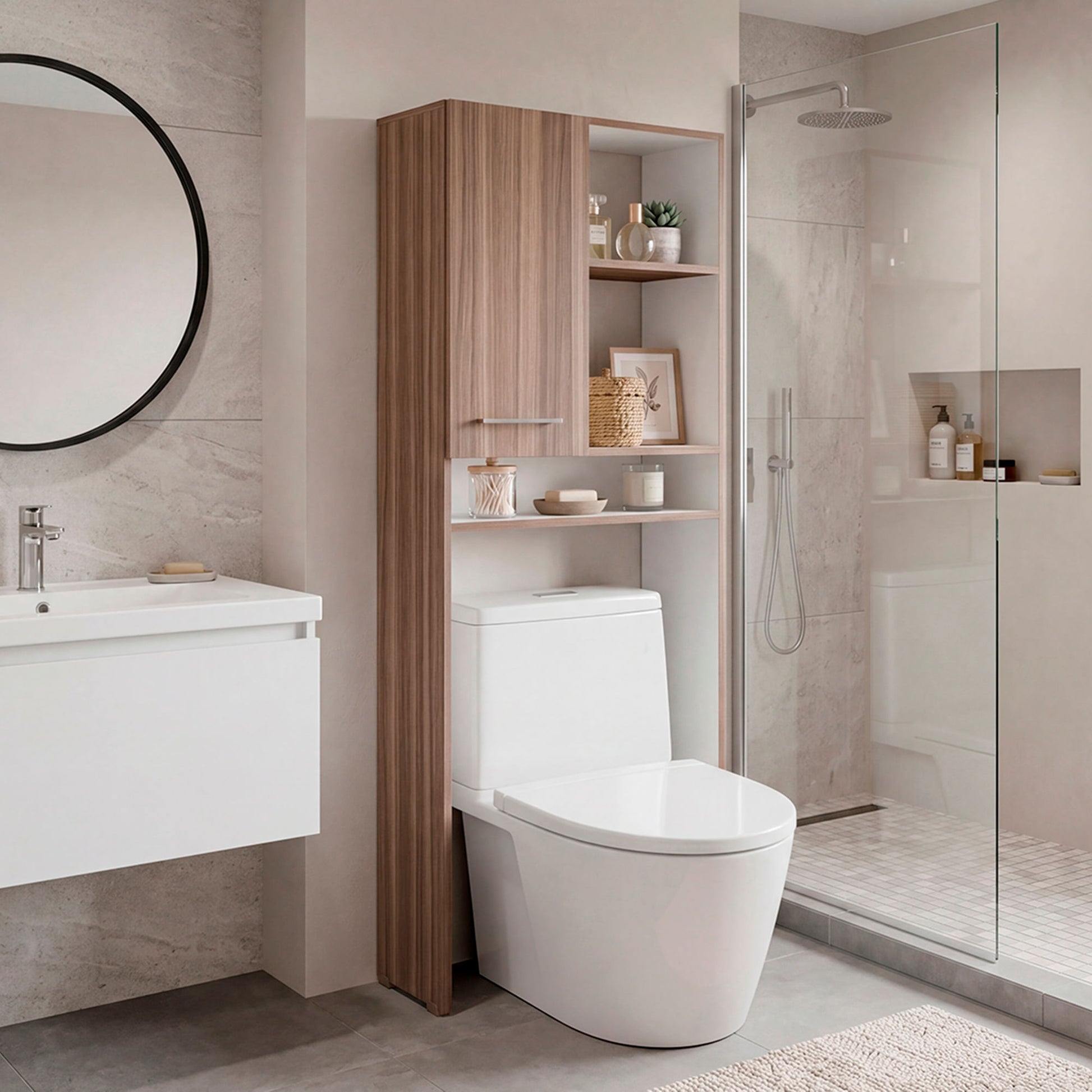 Optimizador De Baño Bath 160X63X26 Rta Avellana Blanco