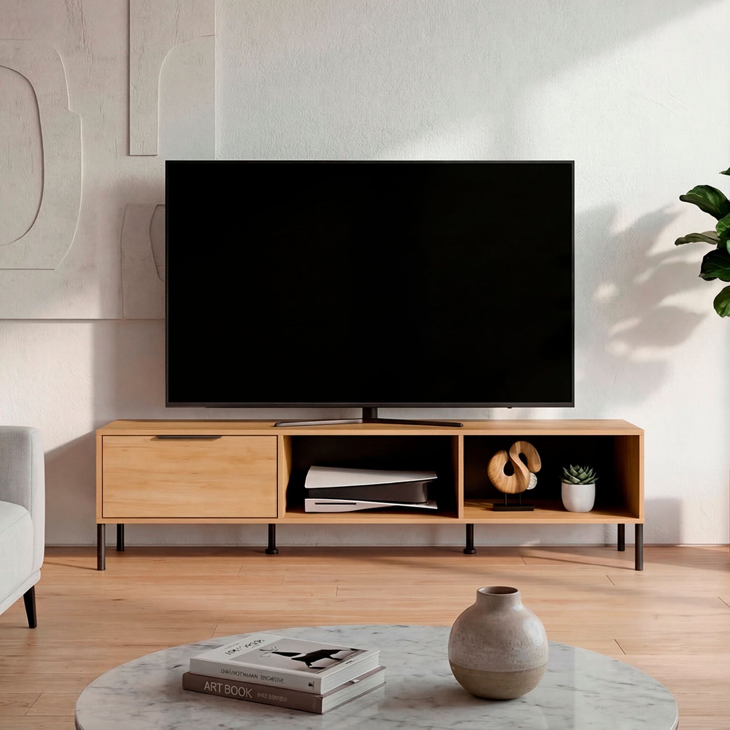Rack De Tv 85" Dorne 42X170X40 Rta Fresno Zf