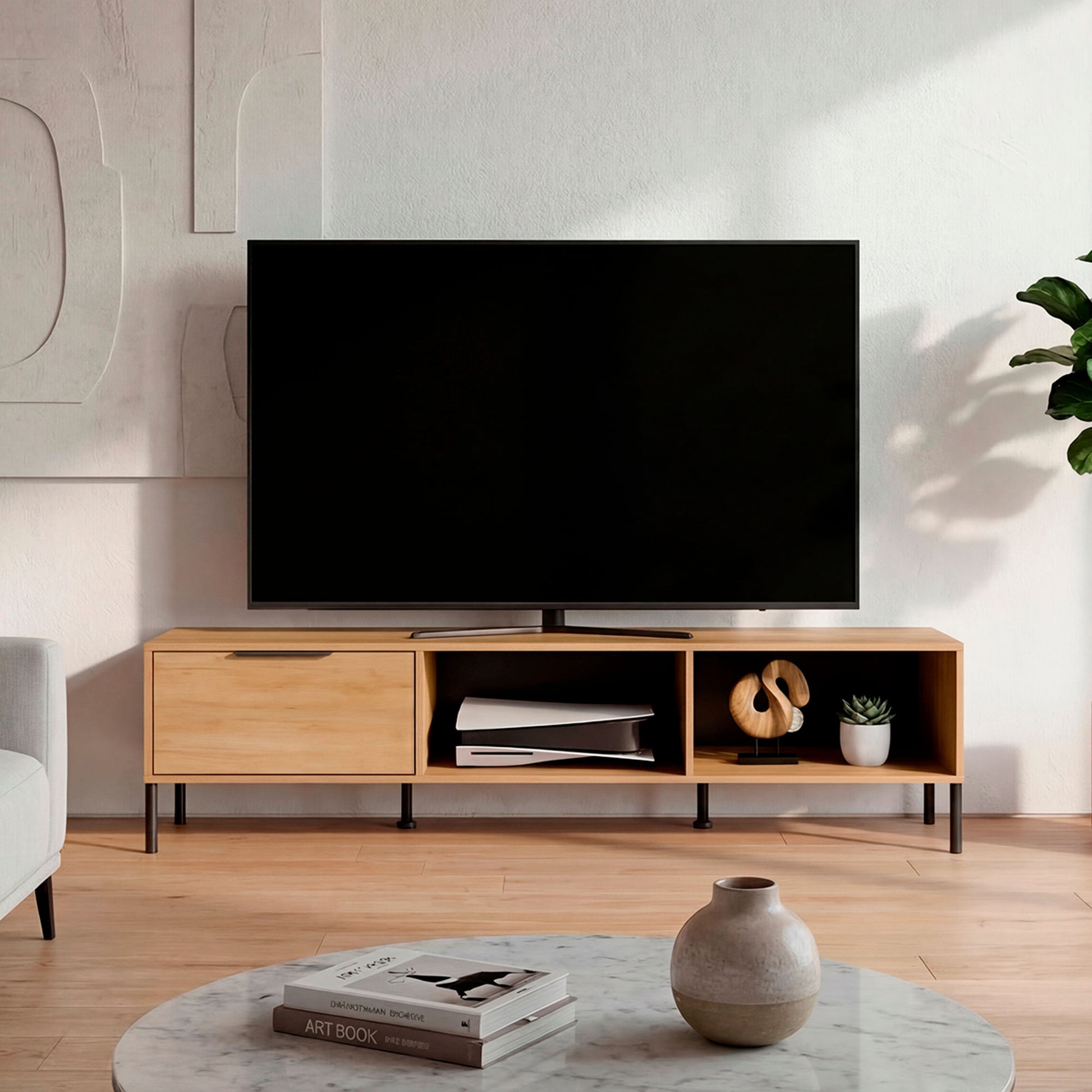 Rack De Tv 85" Dorne 42X170X40 Rta Fresno Zf