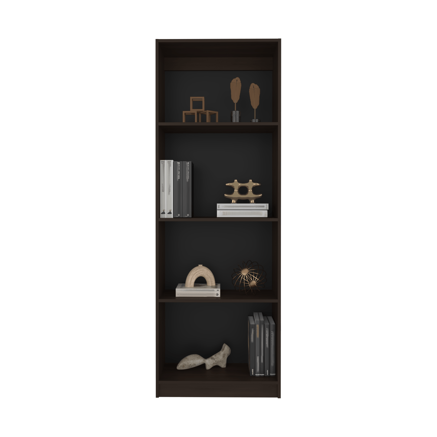 Estante Home E1 4 Espacios 180 X 62 Rta Nogal Europeo Zf