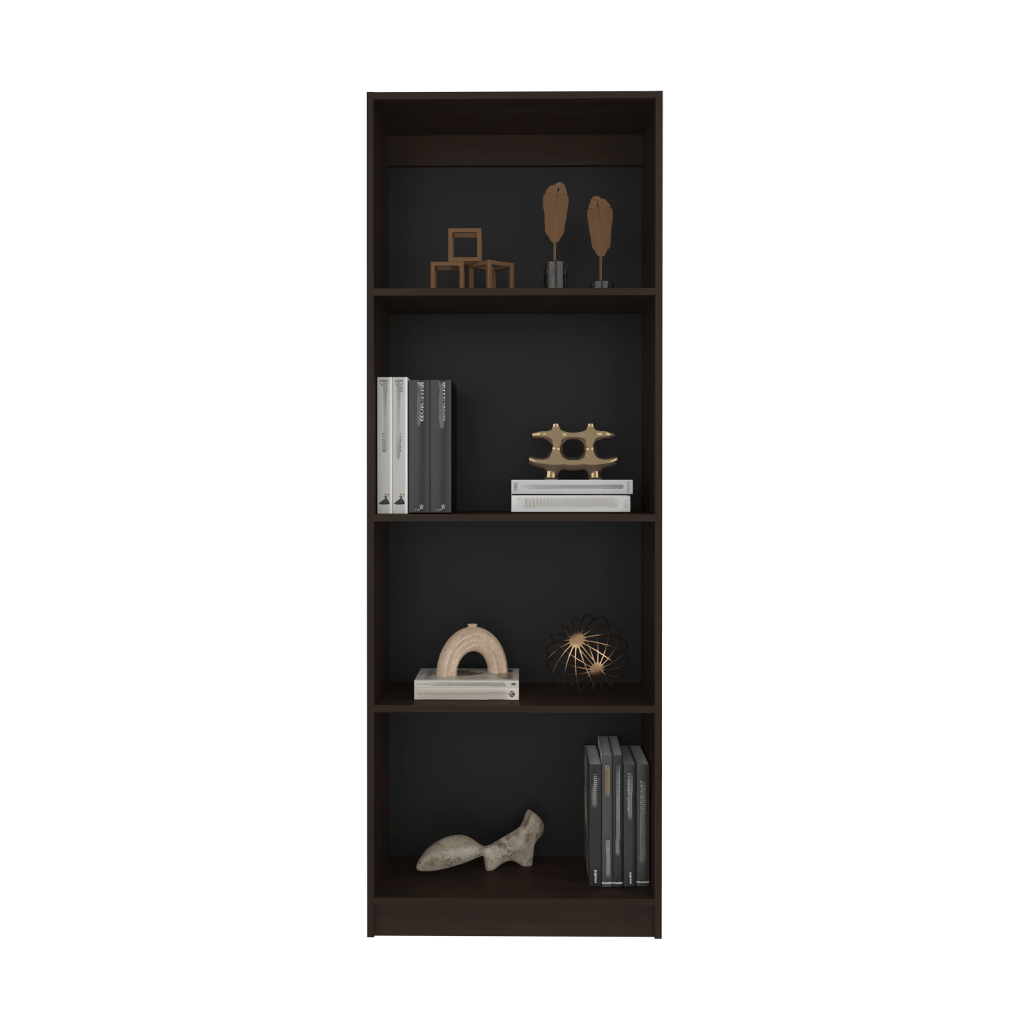 Estante Home E1 4 Espacios 180 X 62 Rta Nogal Europeo Zf