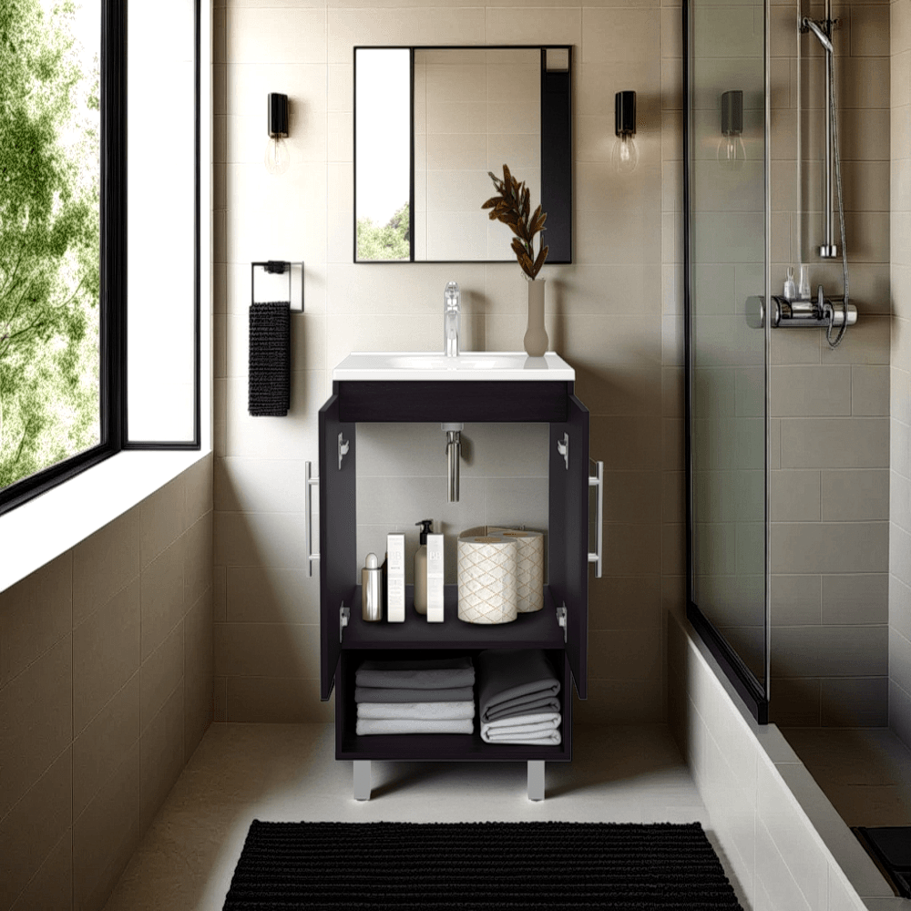 Mueble De Baño Conrad 60 84X60X45 Rta Wengue Zf