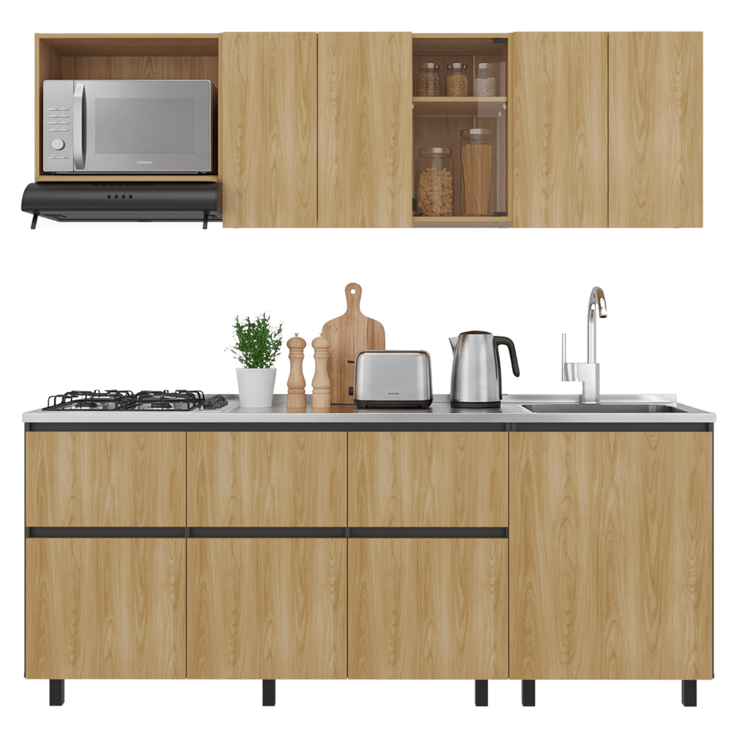 Cocina Lirio 210 Derecha 210X212X52 Rta Fresno Eu