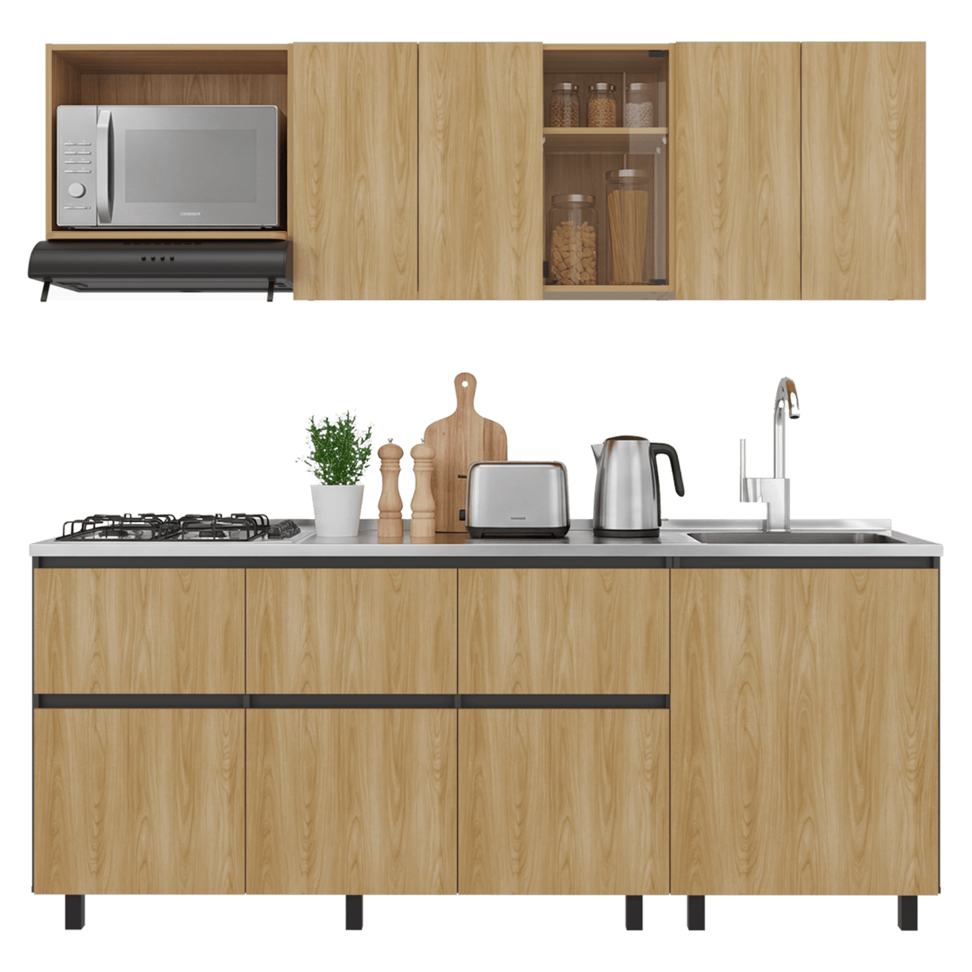 Cocina Lirio 210 Derecha 210X212X52 Rta Fresno Eu