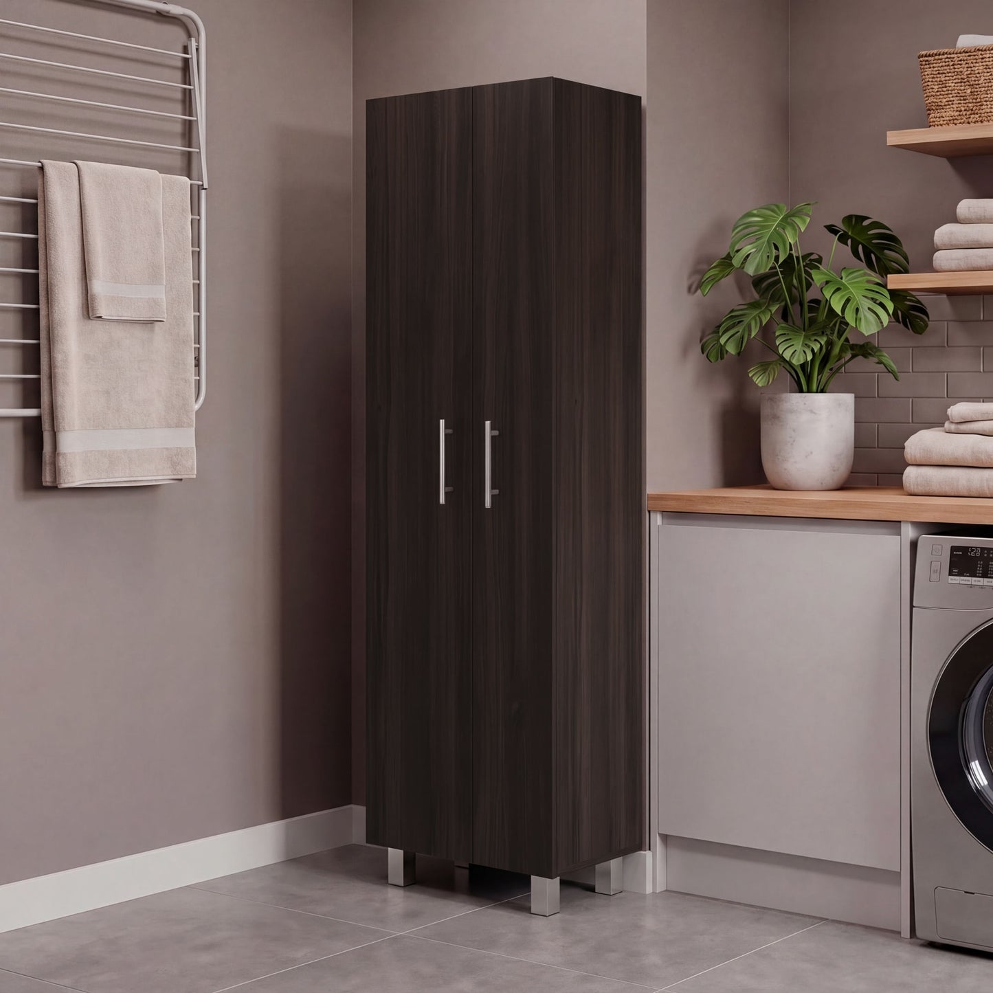 Mueble De Aseo Nala 181X51X36 Rta Nogal Zf