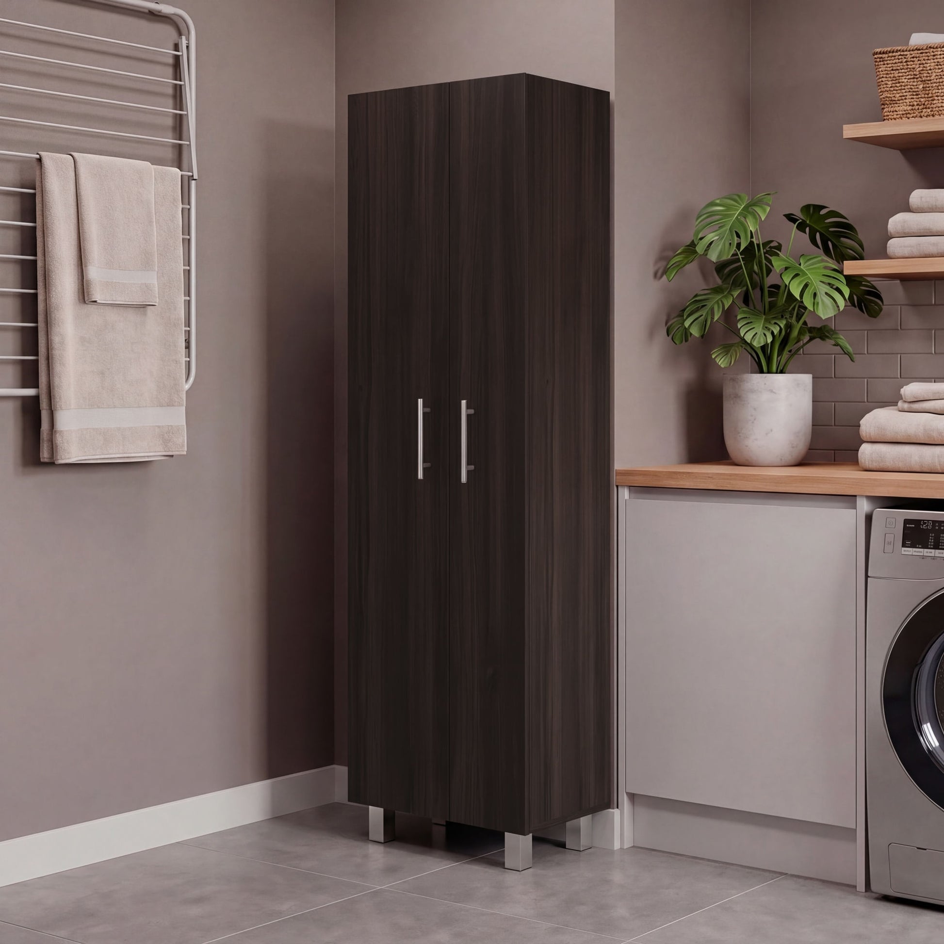 Mueble De Aseo Nala 181X51X36 Rta Nogal Zf