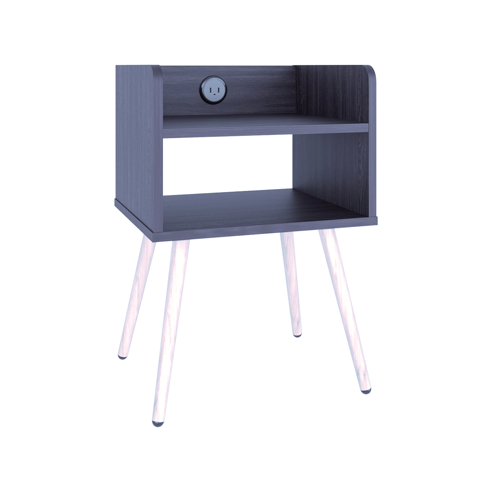 Mesa De Noche Didi Usb 58X40X34 Rta Wengue Zf