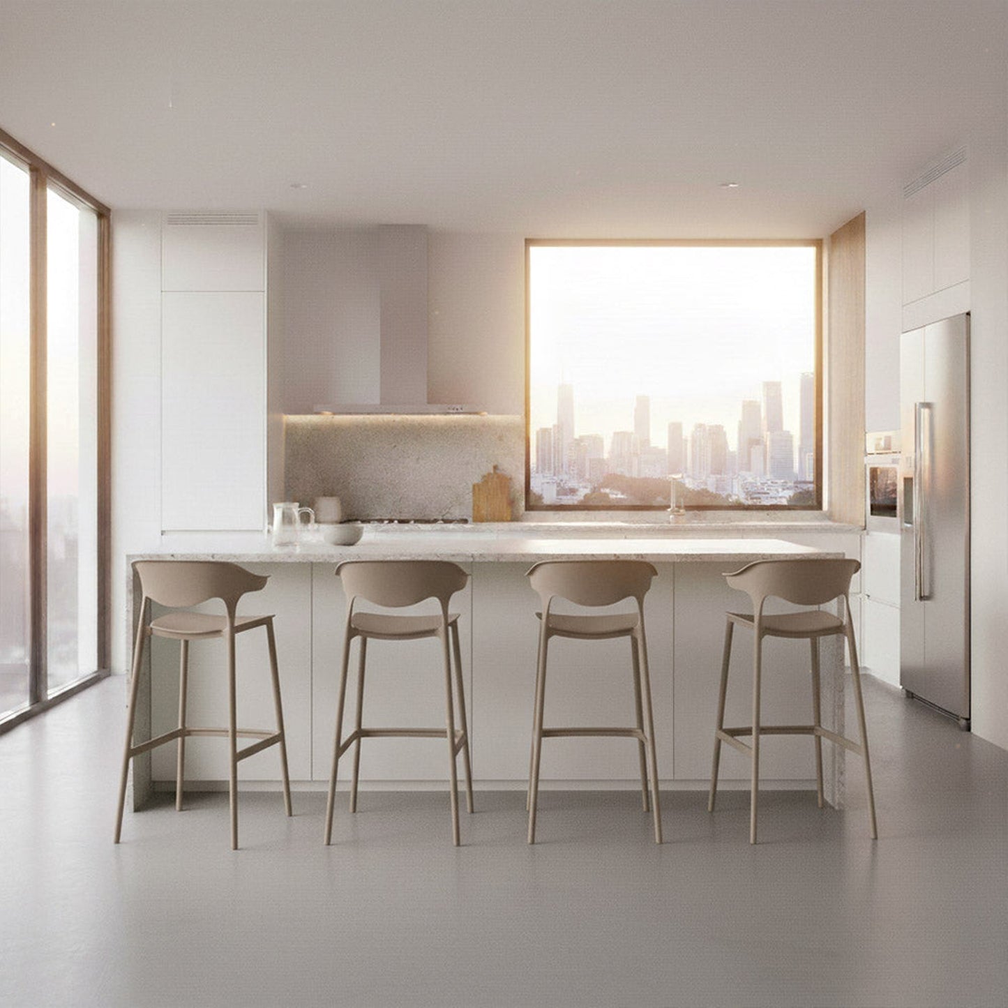 Silla Bar Elena 99X49X48 Rta Taupe