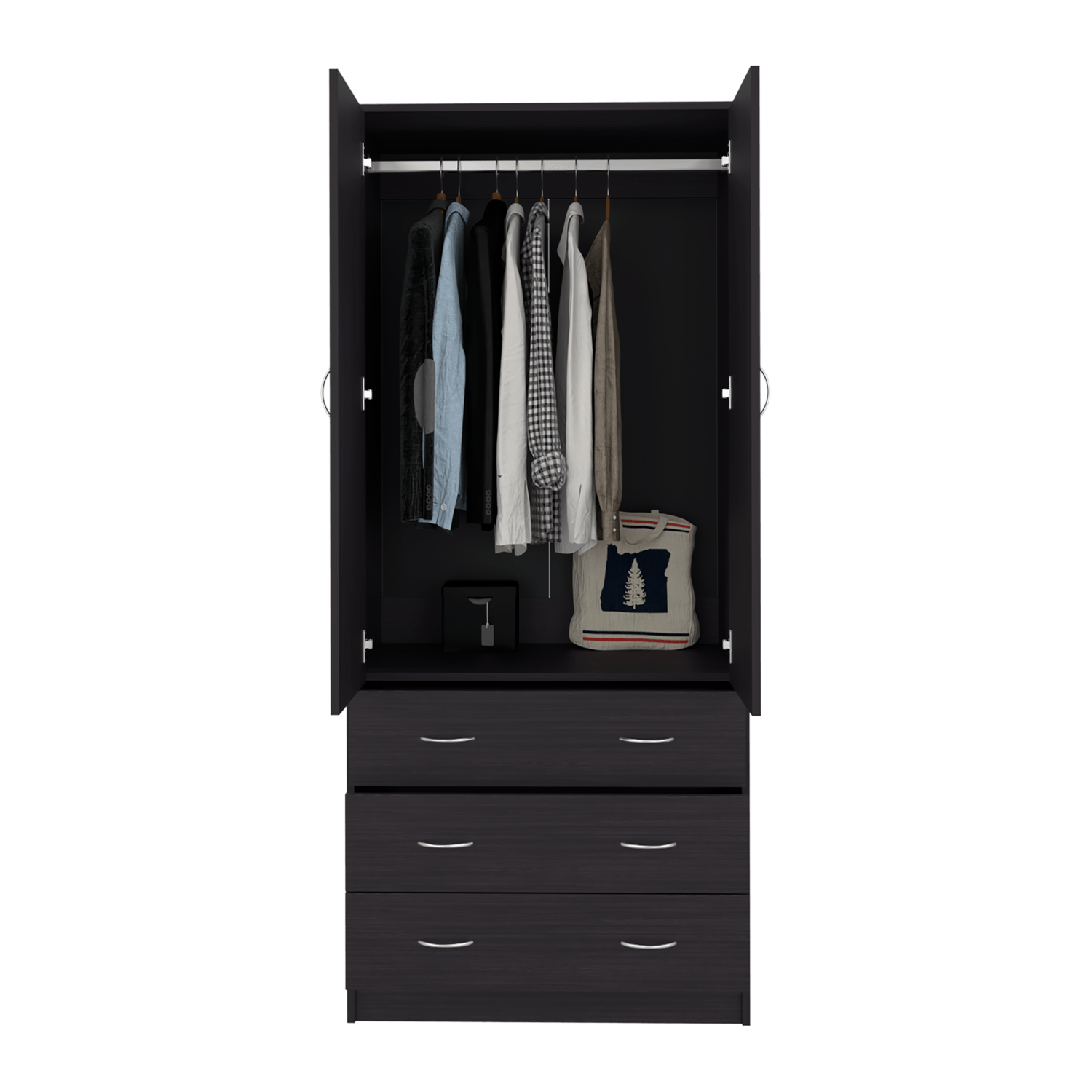 Closet Taly 2P 3 Cajones 179X78X48 Rta Wengue Zf