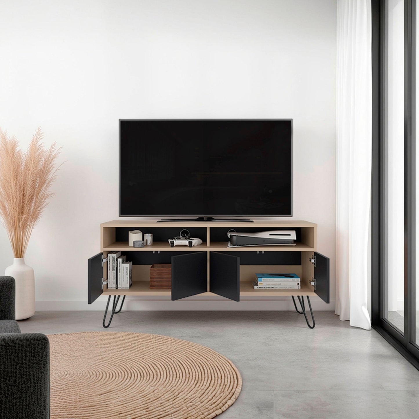 Rack Para Tv Vassel 60X123X38 Rta Cartagena Wengue